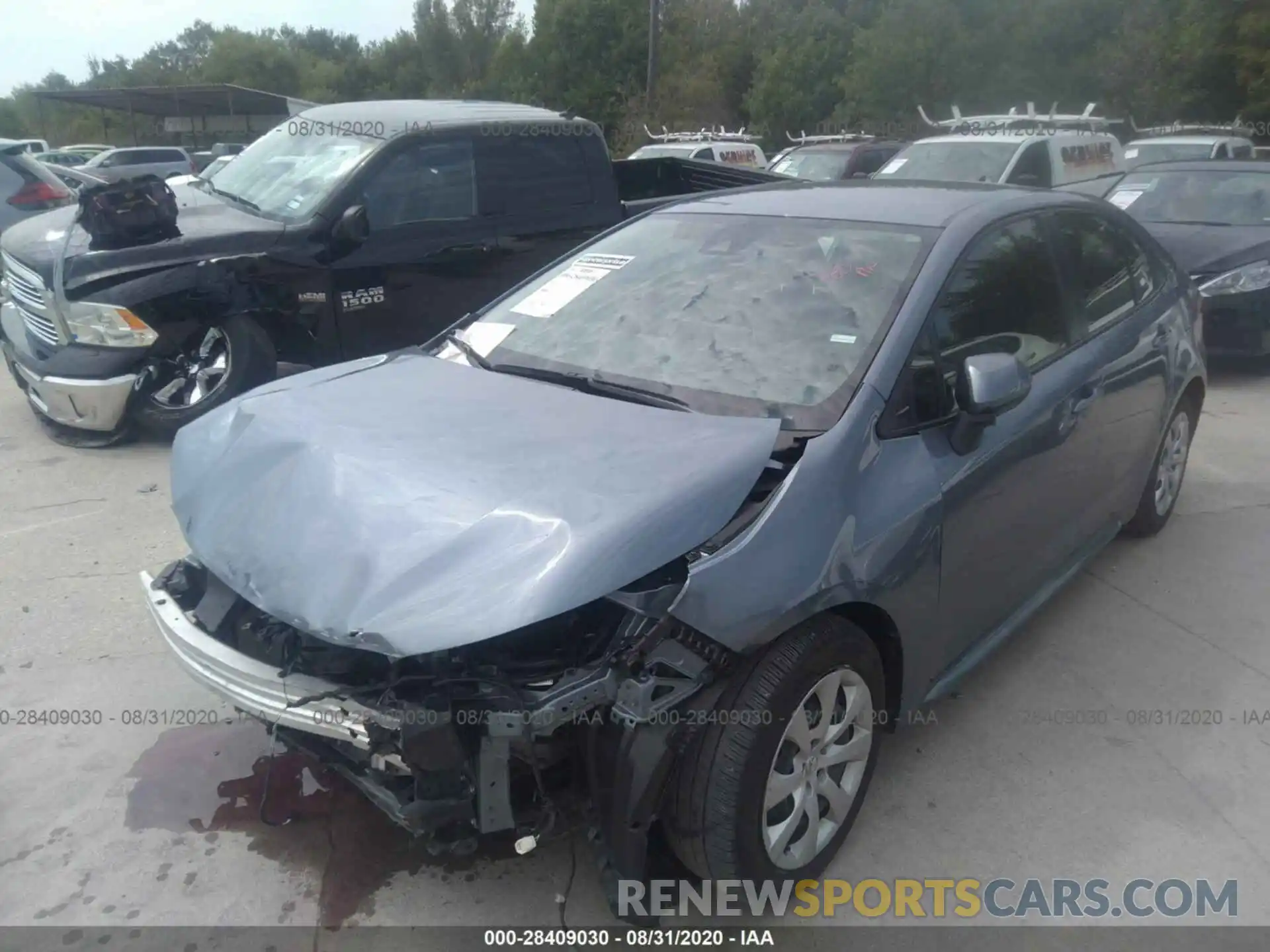 2 Photograph of a damaged car JTDEPRAE5LJ051962 TOYOTA COROLLA 2020