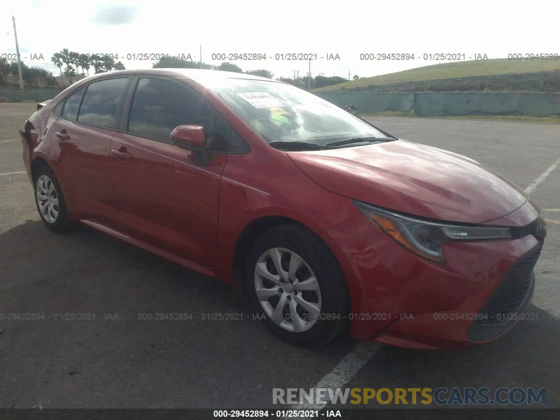 1 Photograph of a damaged car JTDEPRAE5LJ052528 TOYOTA COROLLA 2020