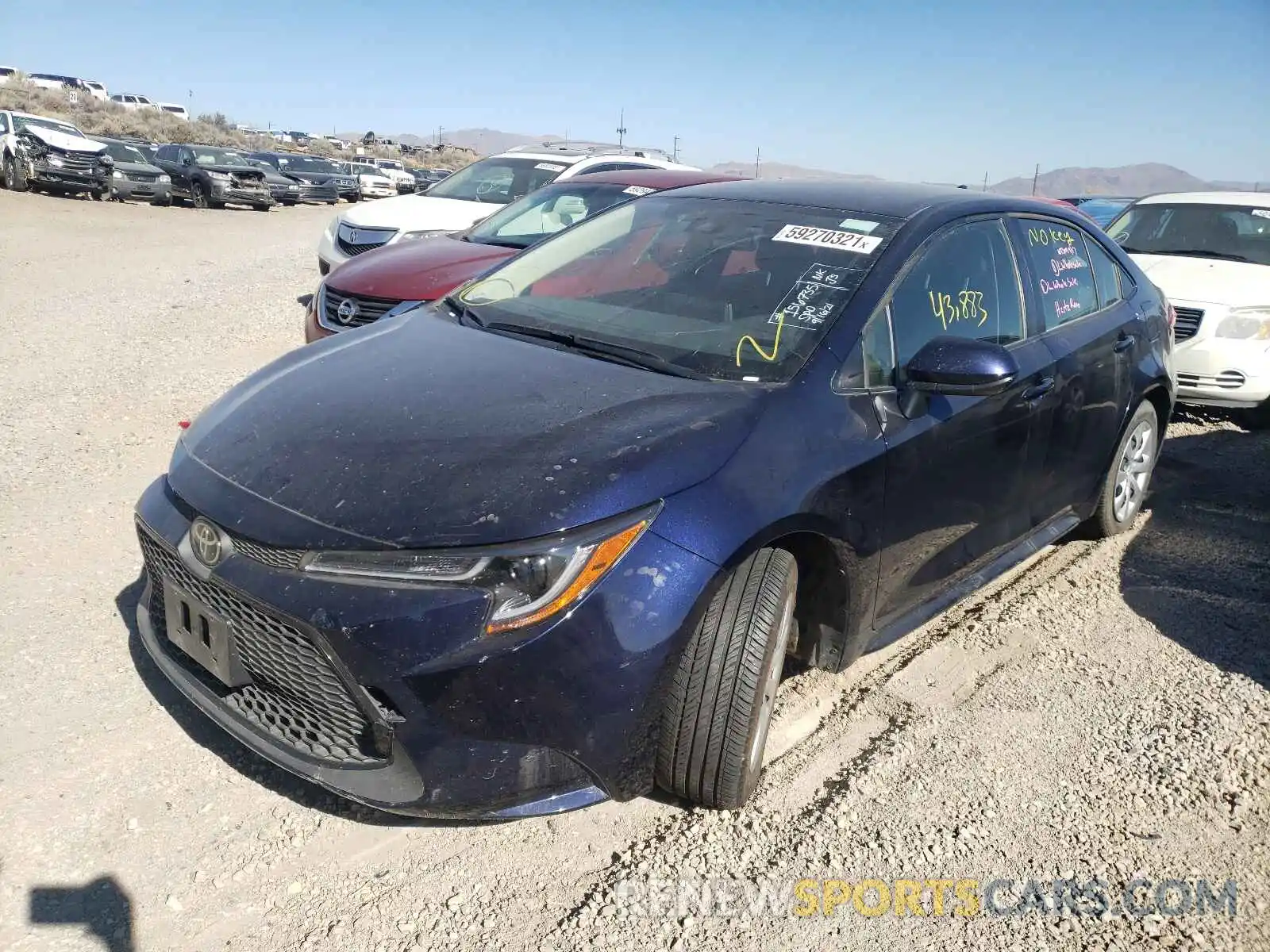 2 Photograph of a damaged car JTDEPRAE5LJ052674 TOYOTA COROLLA 2020