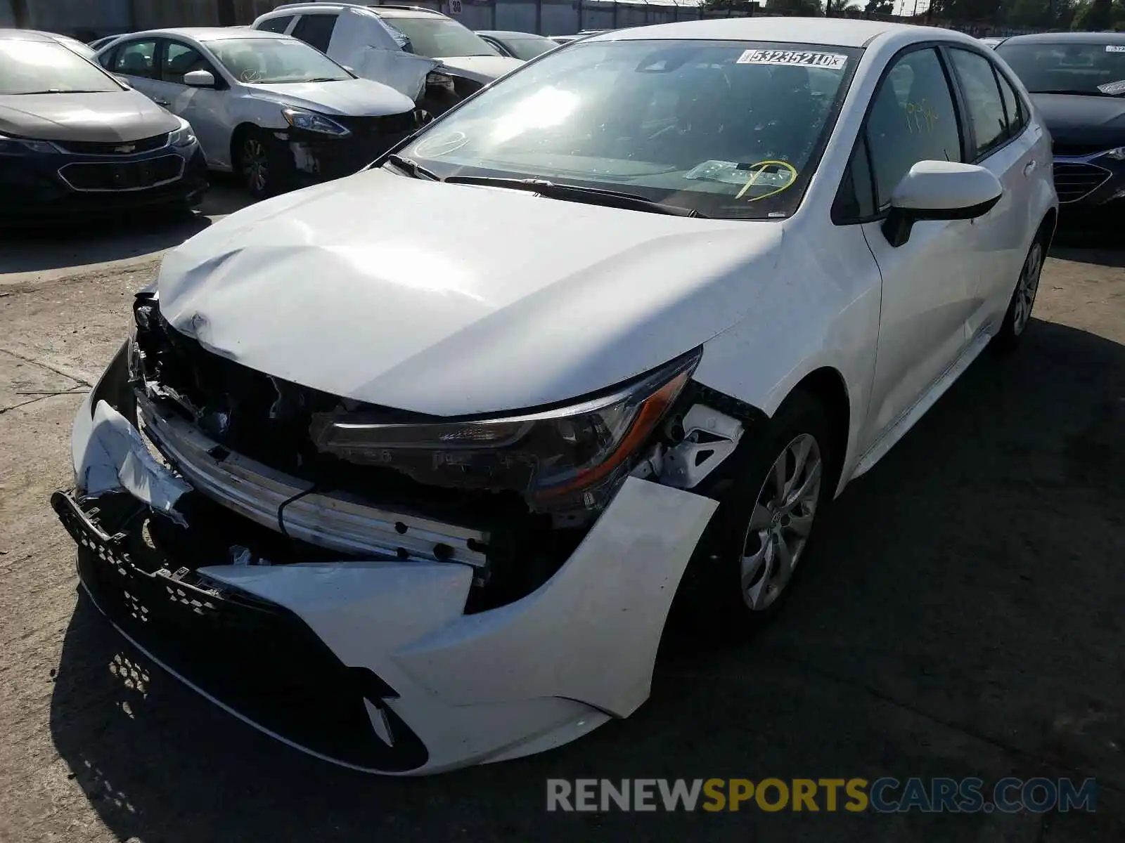 2 Photograph of a damaged car JTDEPRAE5LJ052755 TOYOTA COROLLA 2020