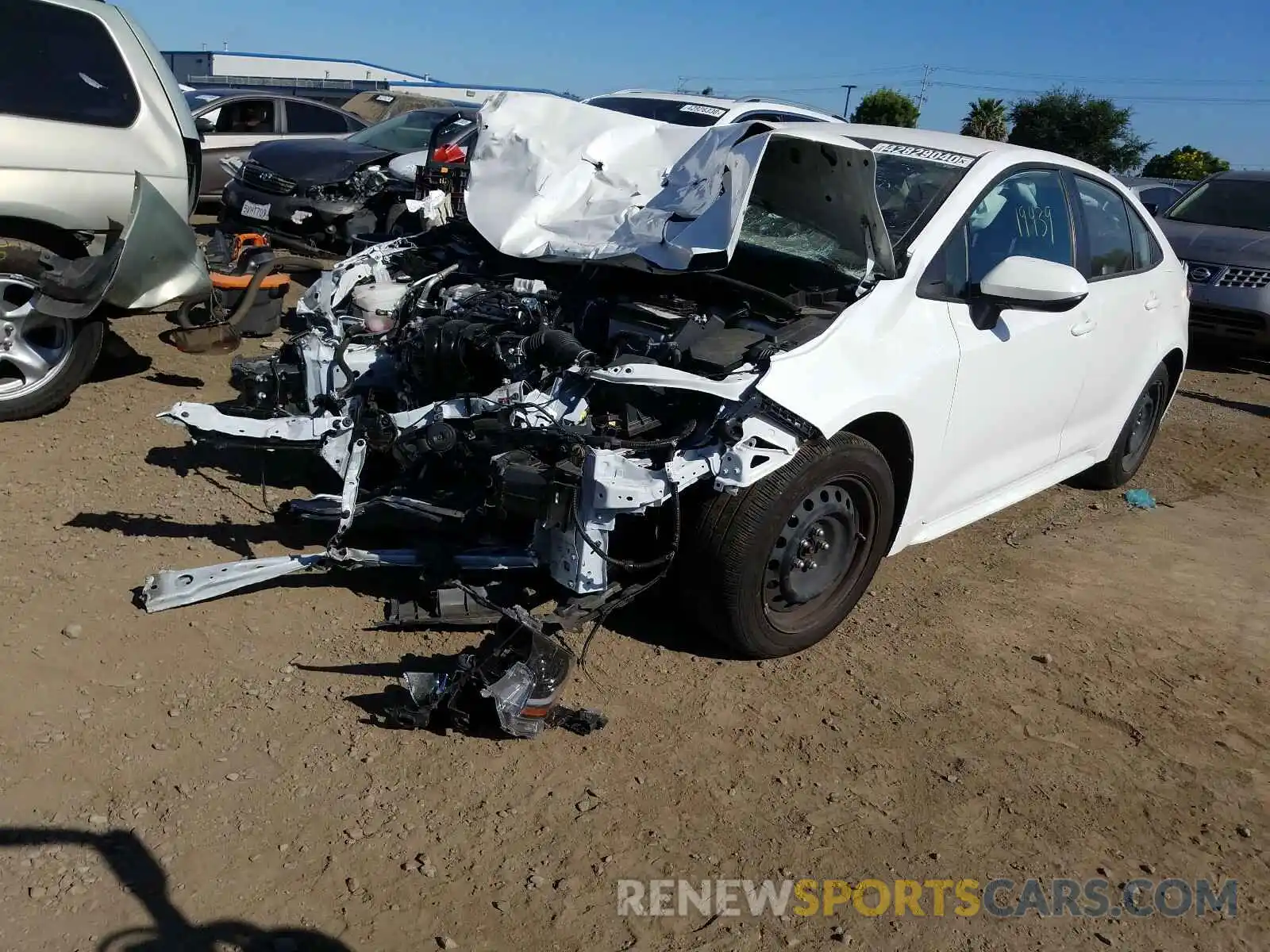 2 Photograph of a damaged car JTDEPRAE5LJ052920 TOYOTA COROLLA 2020