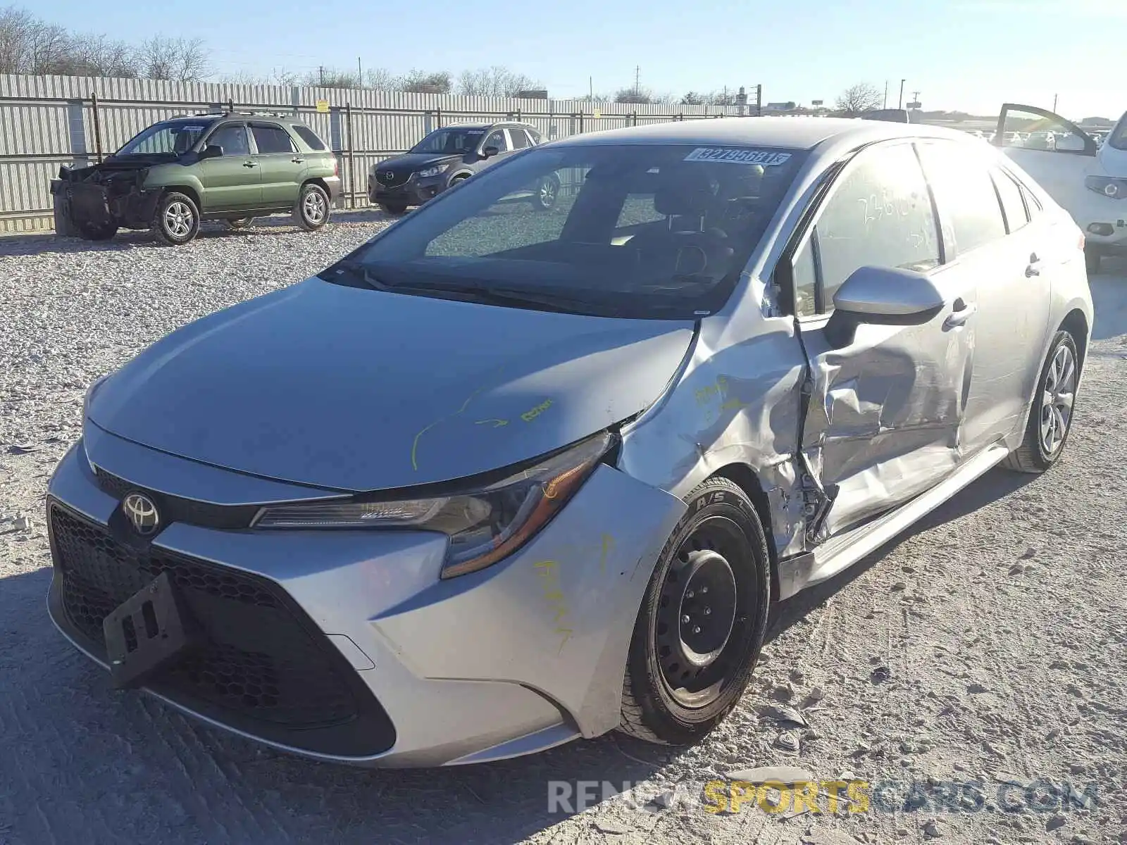 2 Photograph of a damaged car JTDEPRAE5LJ052948 TOYOTA COROLLA 2020