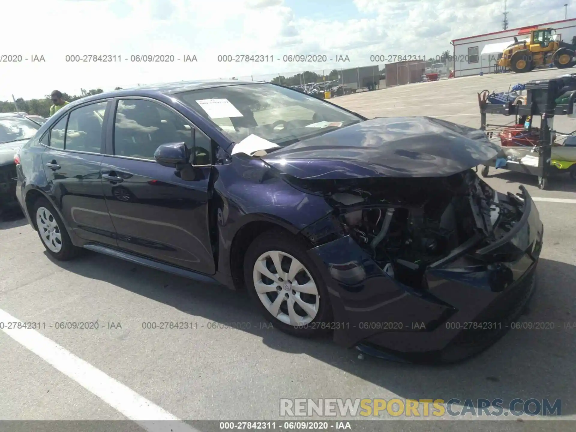 1 Photograph of a damaged car JTDEPRAE5LJ053811 TOYOTA COROLLA 2020