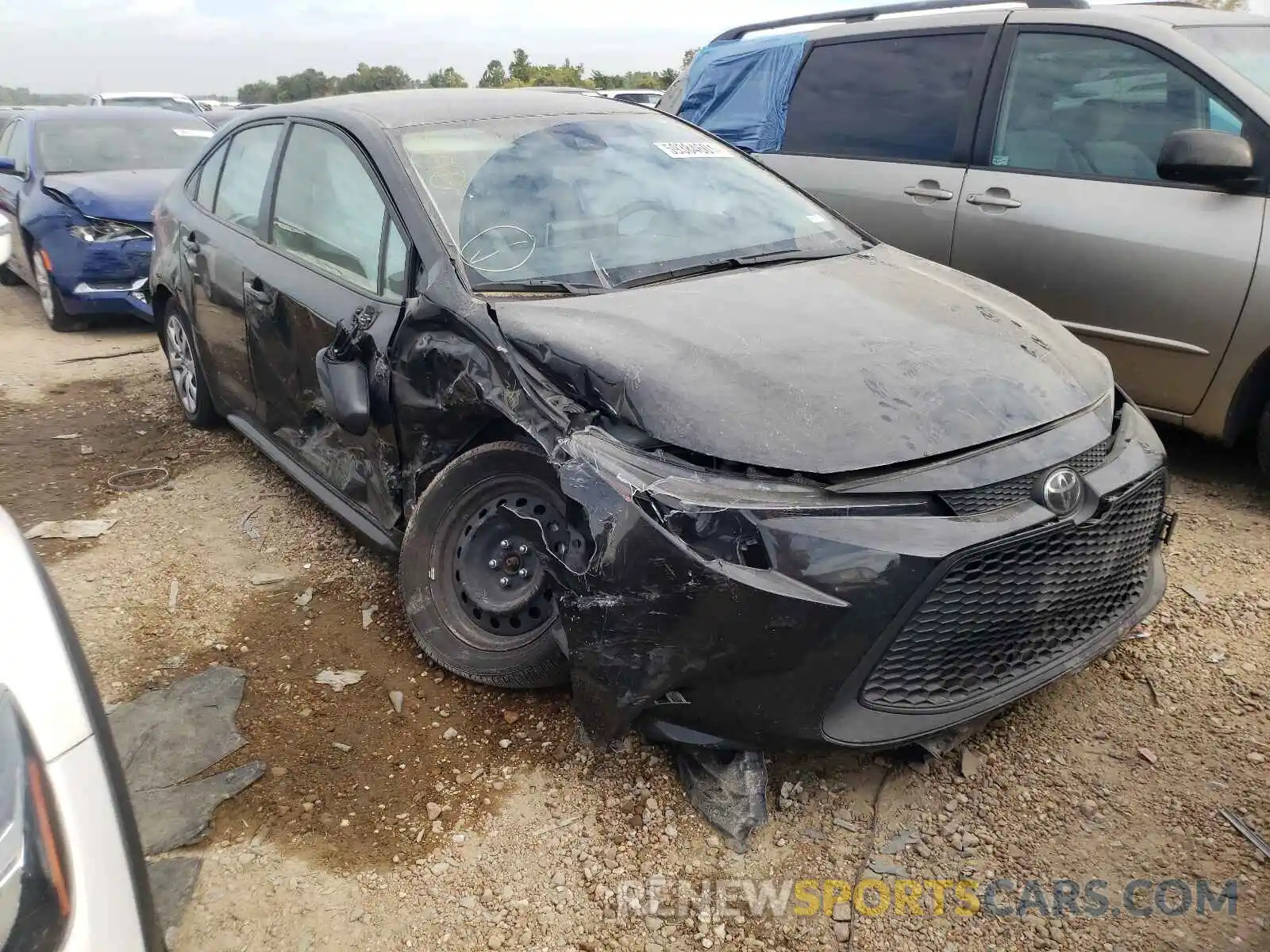 1 Photograph of a damaged car JTDEPRAE5LJ054490 TOYOTA COROLLA 2020