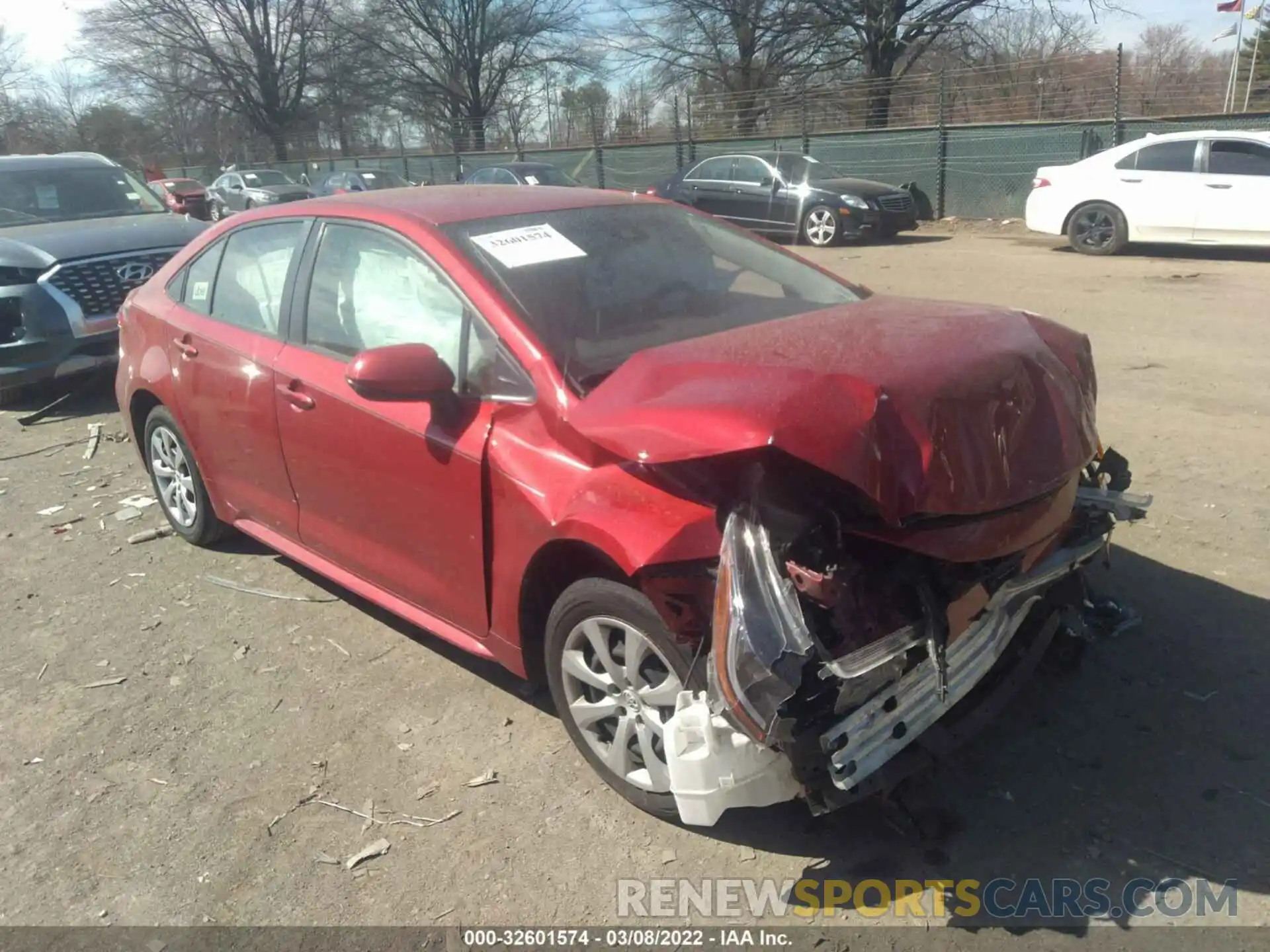 1 Photograph of a damaged car JTDEPRAE5LJ055171 TOYOTA COROLLA 2020