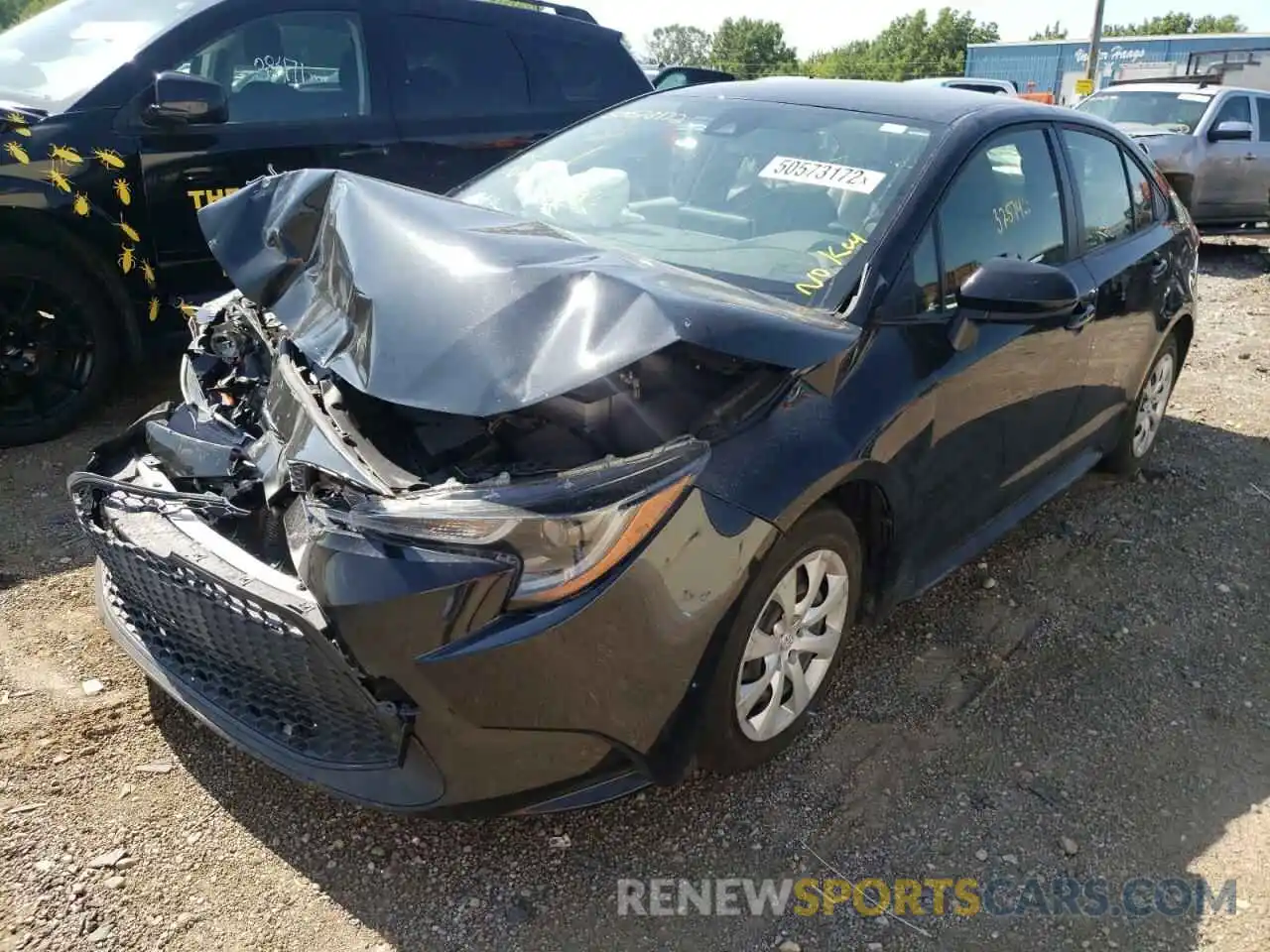 2 Photograph of a damaged car JTDEPRAE5LJ057048 TOYOTA COROLLA 2020