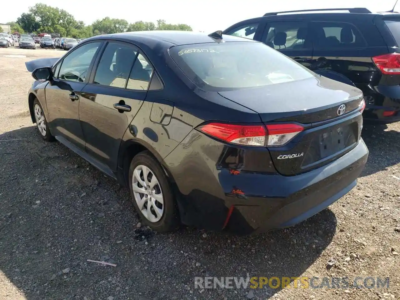 3 Photograph of a damaged car JTDEPRAE5LJ057048 TOYOTA COROLLA 2020