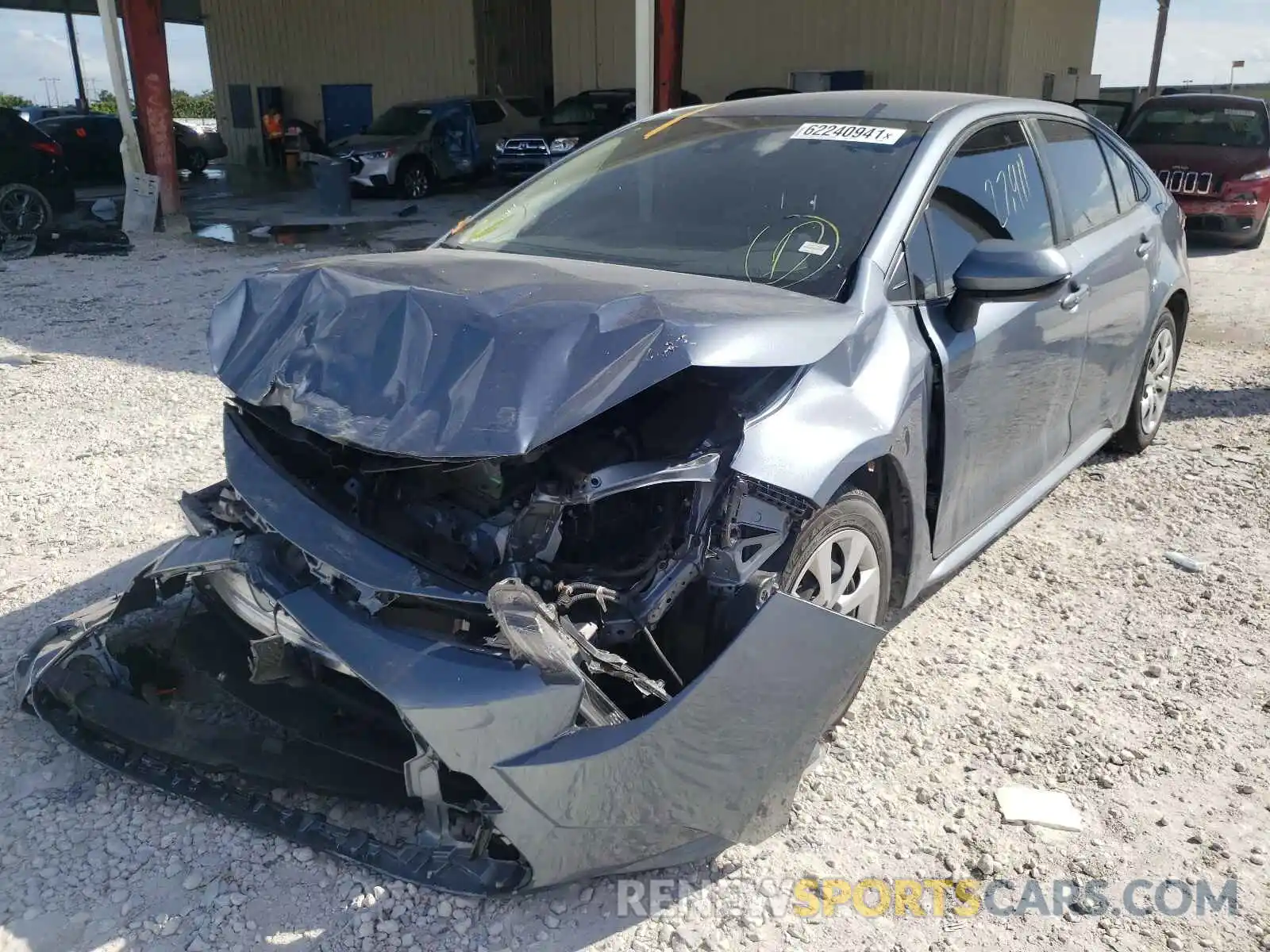 2 Photograph of a damaged car JTDEPRAE5LJ058281 TOYOTA COROLLA 2020