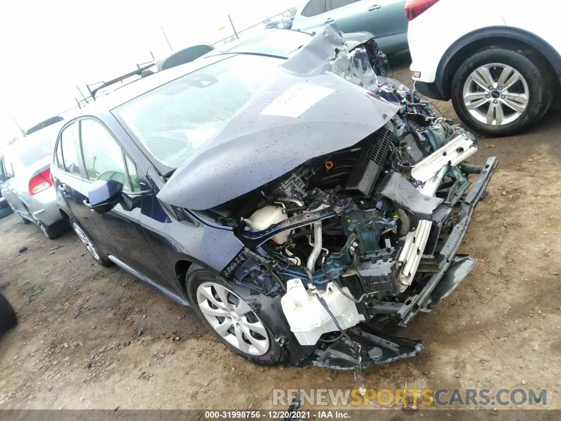 1 Photograph of a damaged car JTDEPRAE5LJ058345 TOYOTA COROLLA 2020