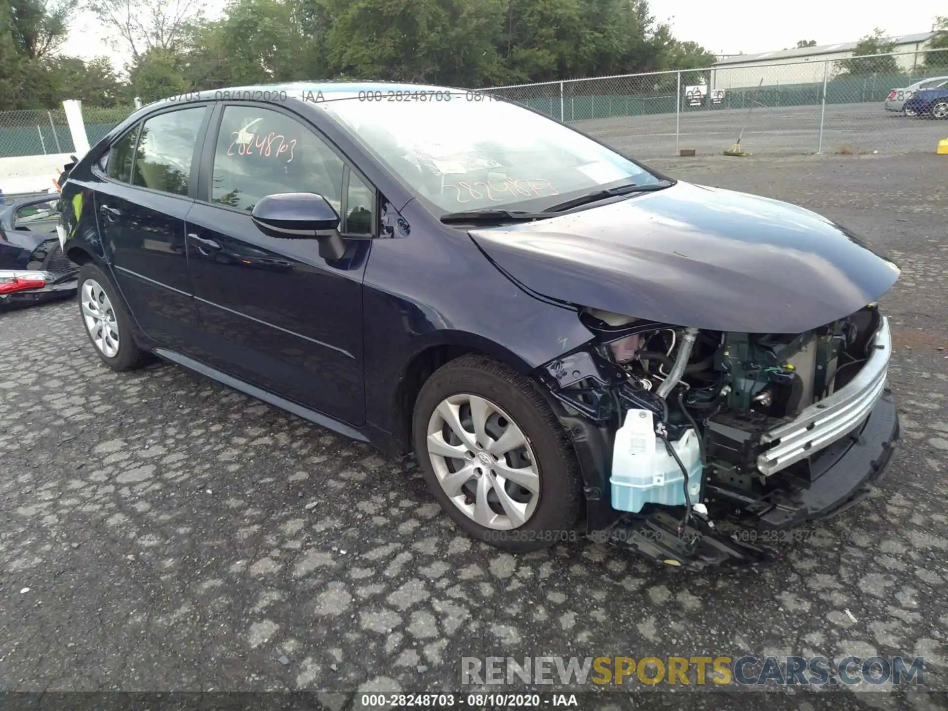 1 Photograph of a damaged car JTDEPRAE5LJ058863 TOYOTA COROLLA 2020