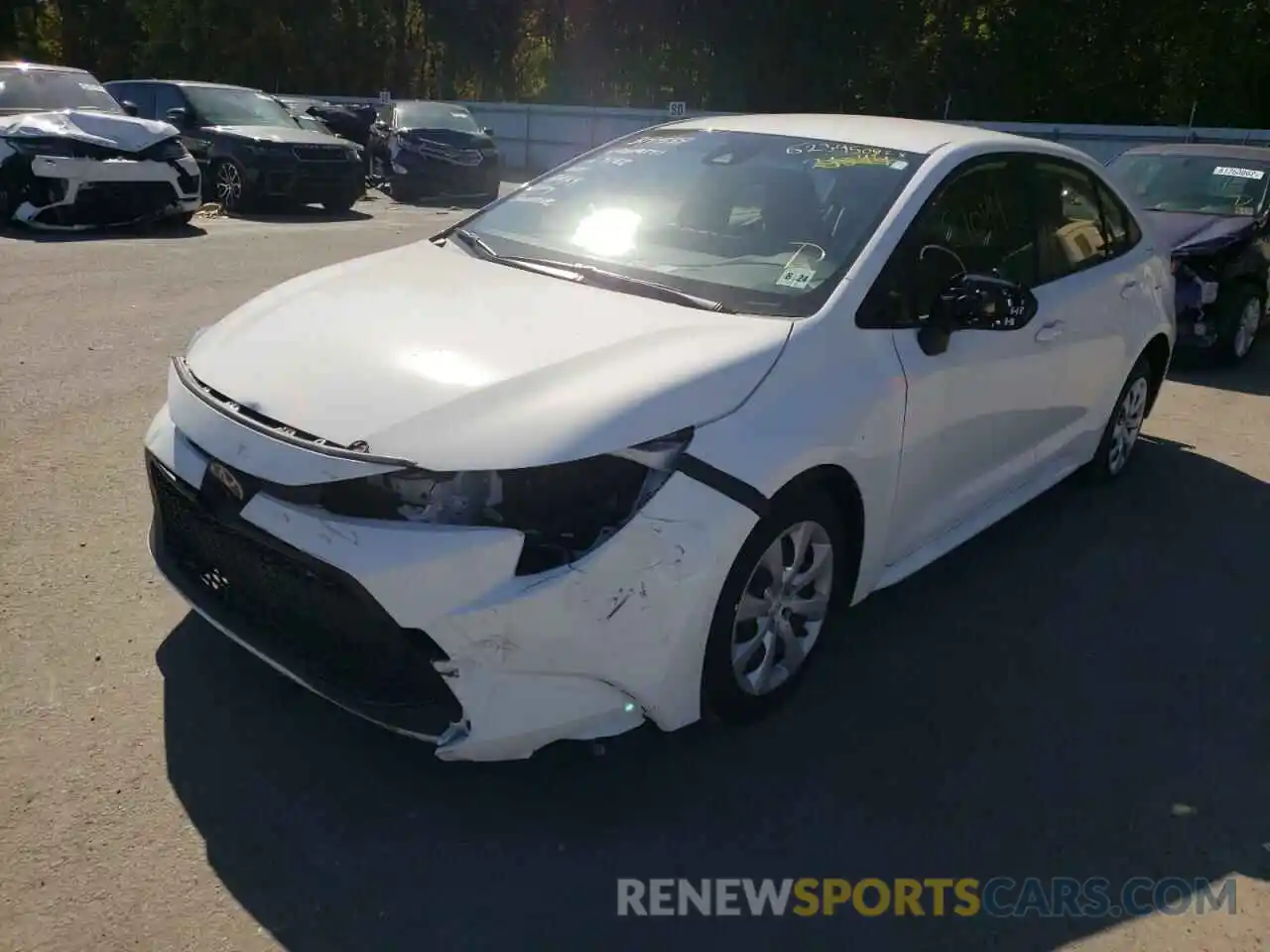 2 Photograph of a damaged car JTDEPRAE5LJ058913 TOYOTA COROLLA 2020