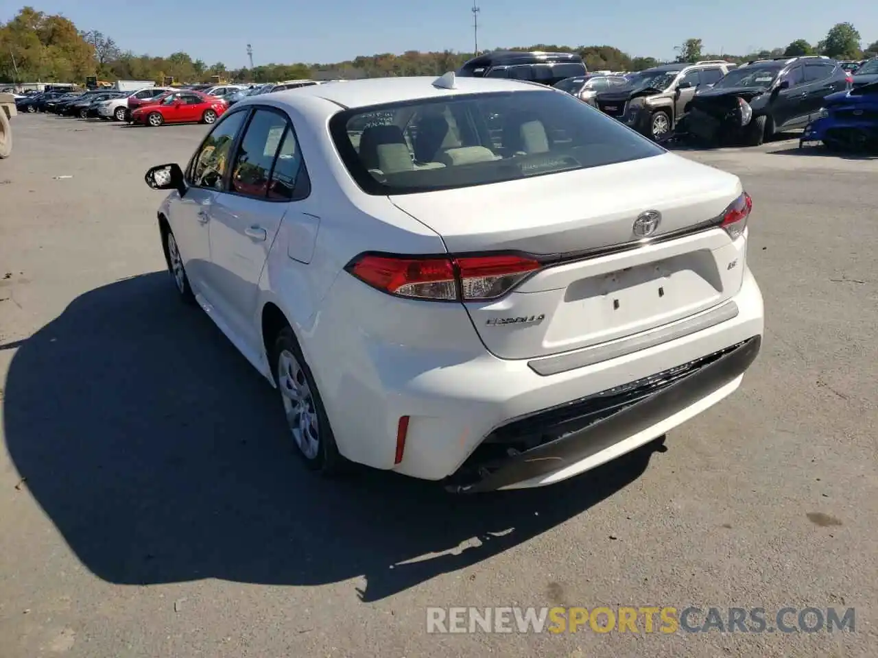 3 Photograph of a damaged car JTDEPRAE5LJ058913 TOYOTA COROLLA 2020