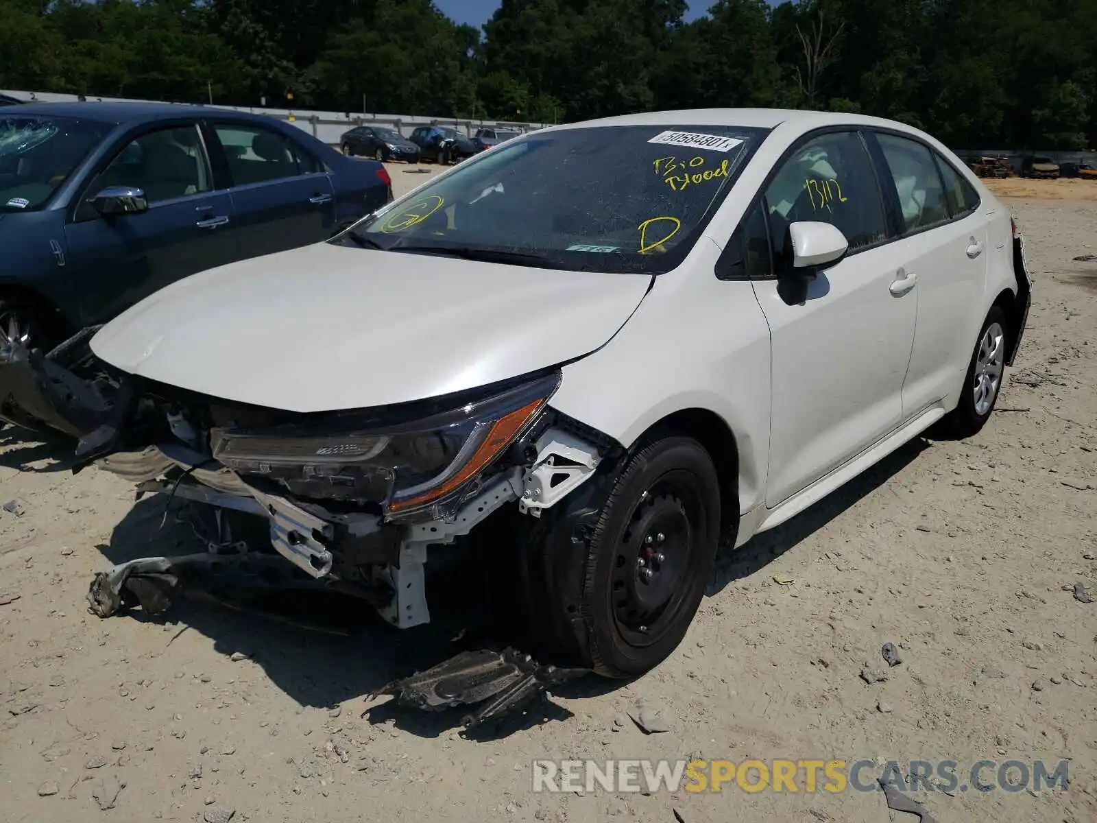 2 Photograph of a damaged car JTDEPRAE5LJ059902 TOYOTA COROLLA 2020