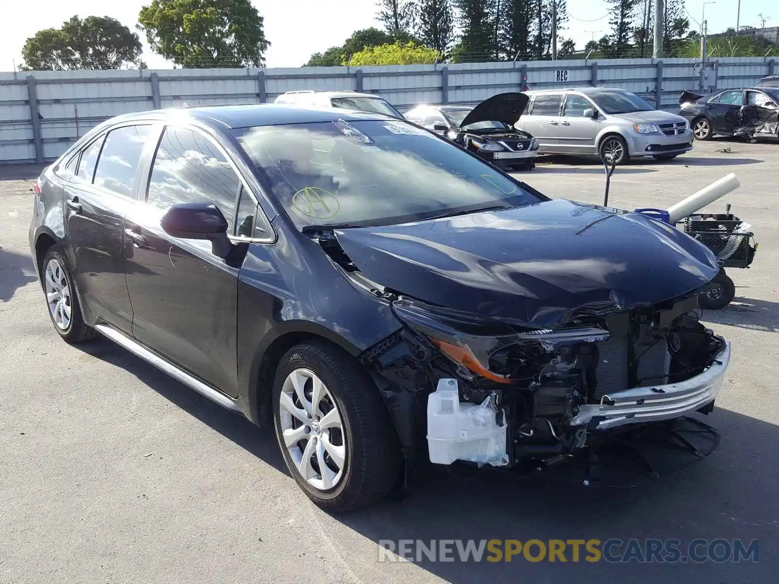 1 Photograph of a damaged car JTDEPRAE5LJ060404 TOYOTA COROLLA 2020