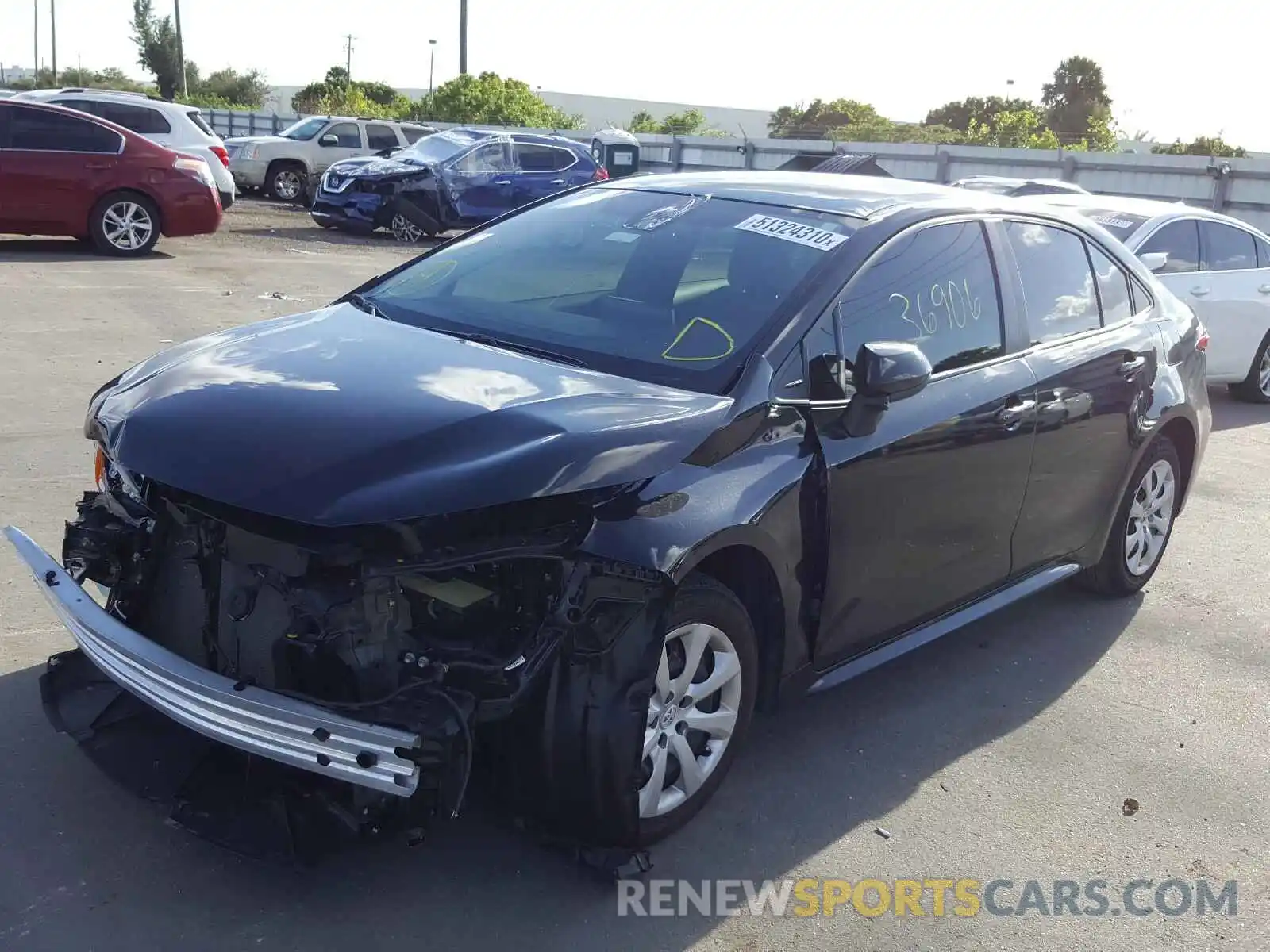 2 Photograph of a damaged car JTDEPRAE5LJ060404 TOYOTA COROLLA 2020