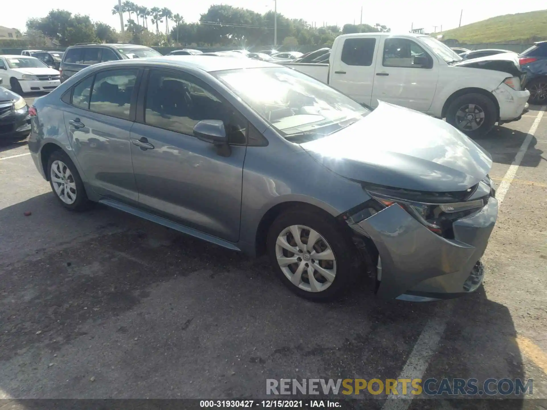 1 Photograph of a damaged car JTDEPRAE5LJ061066 TOYOTA COROLLA 2020