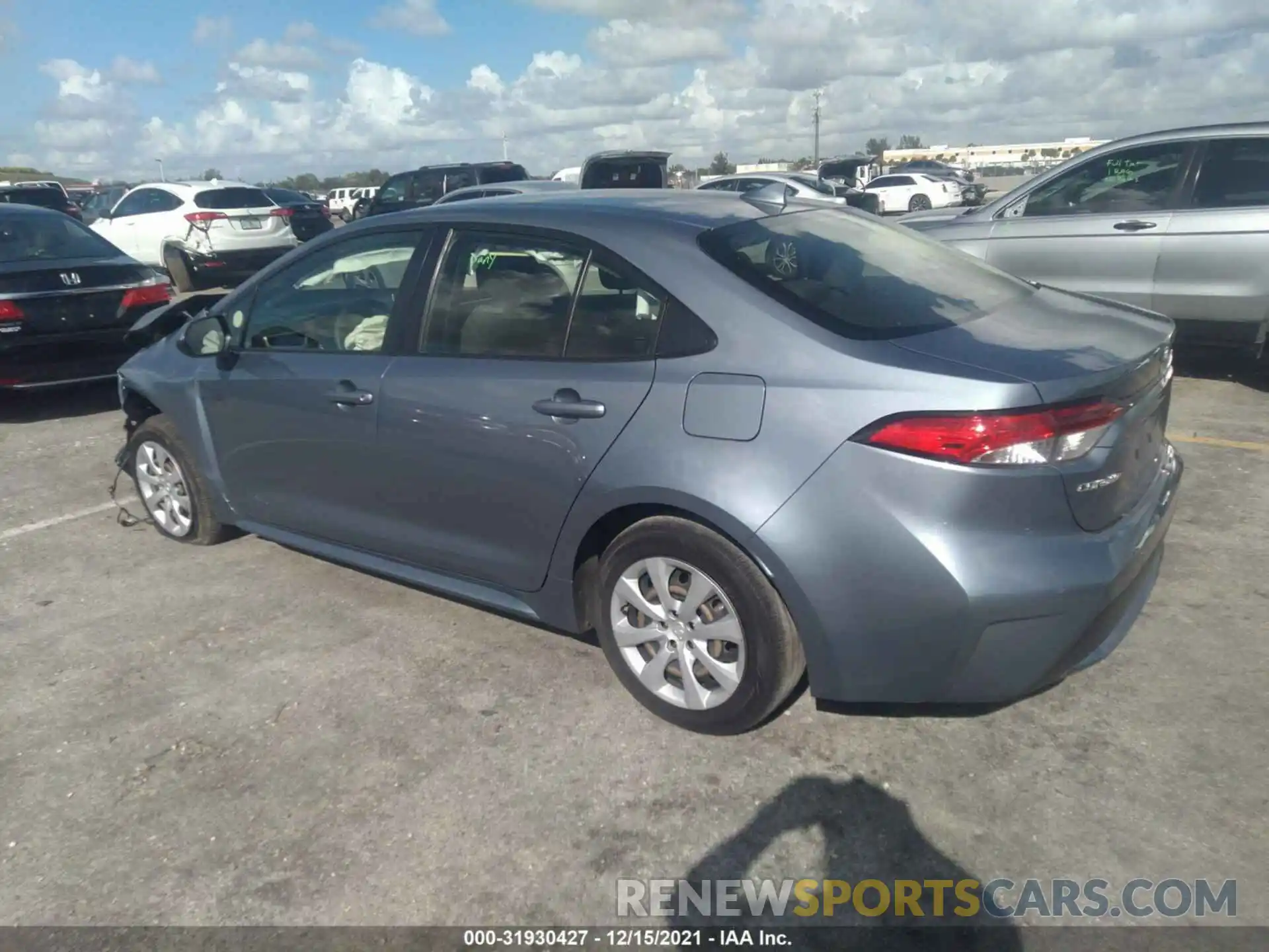 3 Photograph of a damaged car JTDEPRAE5LJ061066 TOYOTA COROLLA 2020