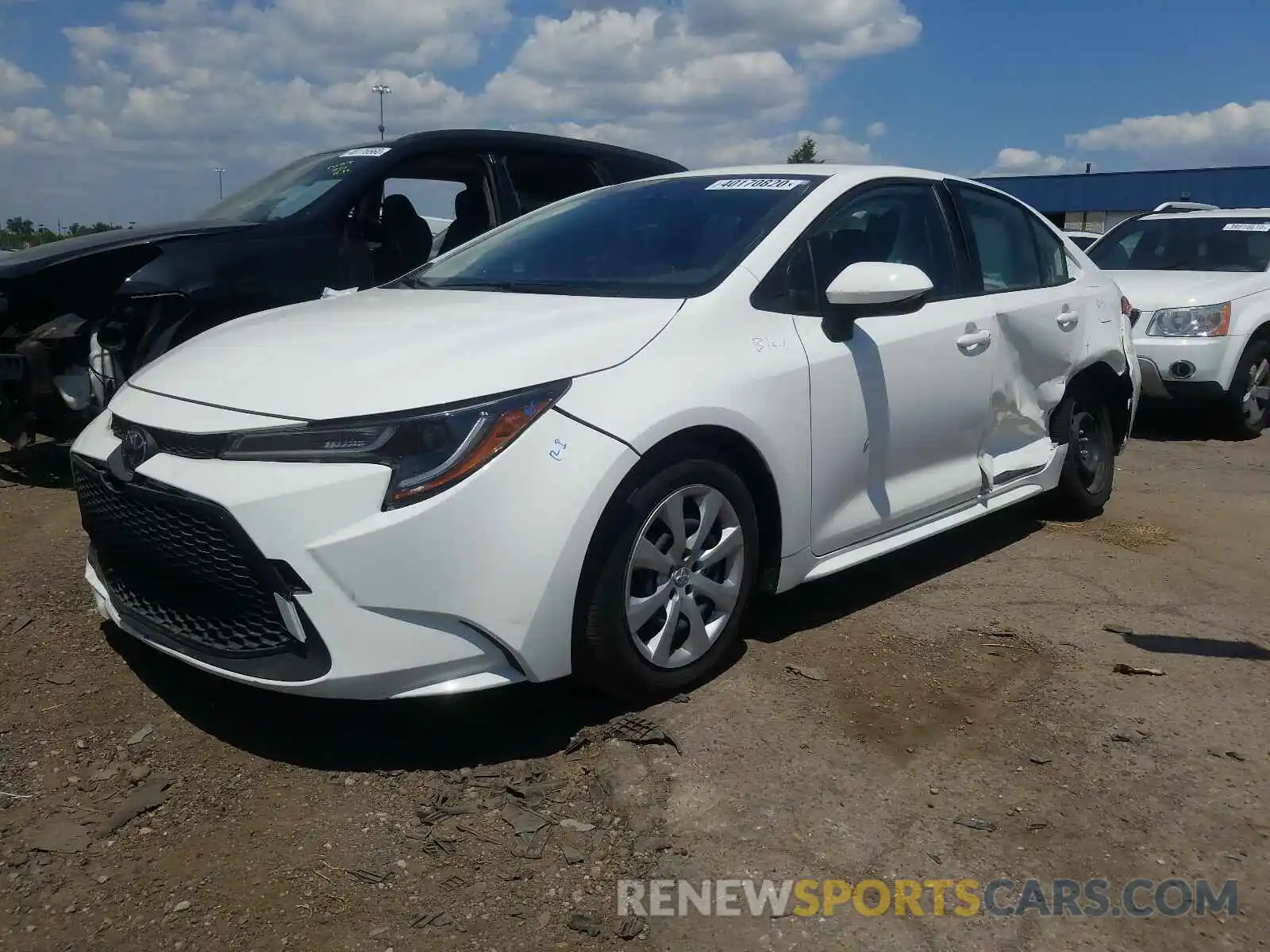 2 Photograph of a damaged car JTDEPRAE5LJ061584 TOYOTA COROLLA 2020