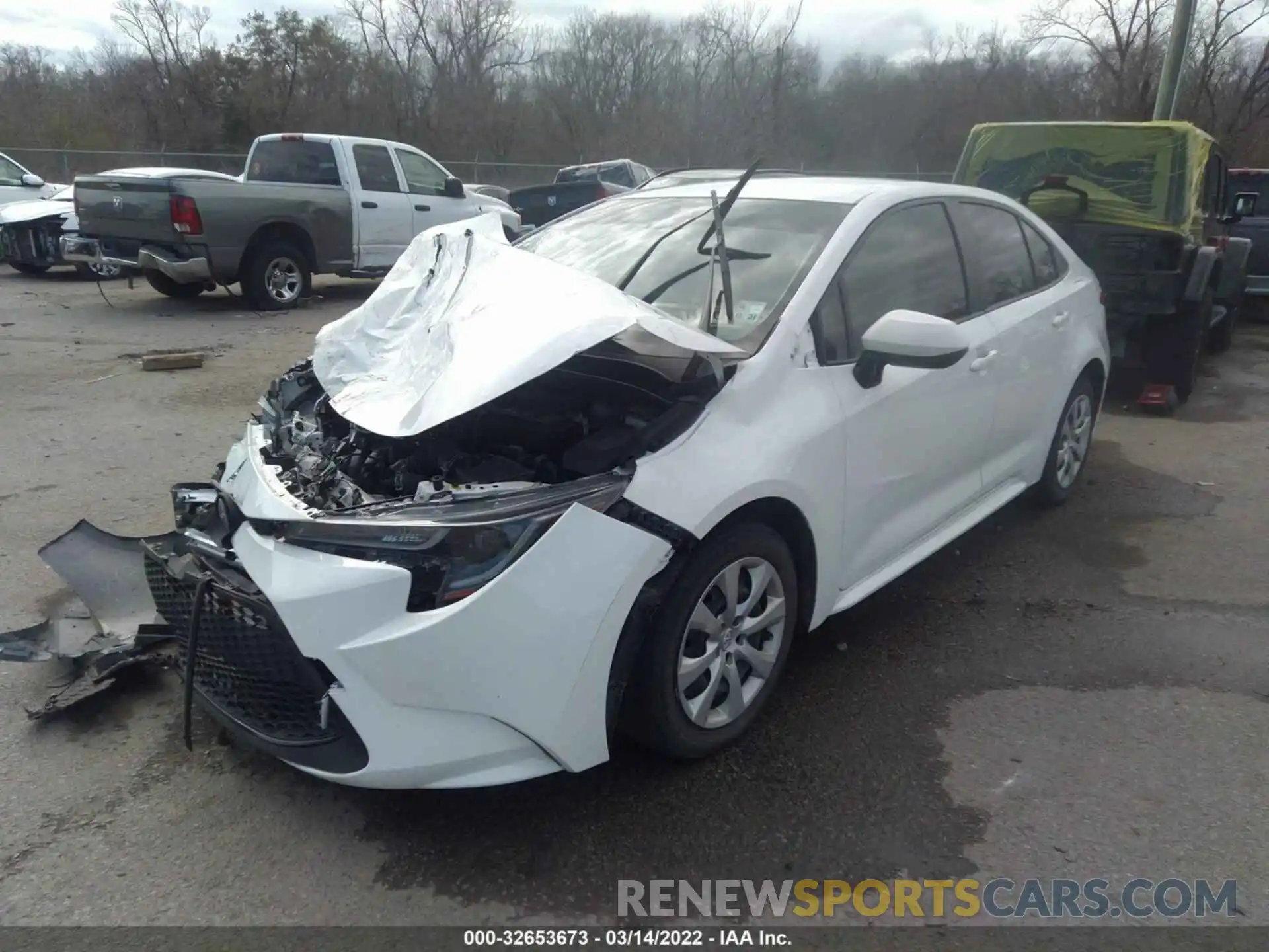 2 Photograph of a damaged car JTDEPRAE5LJ061746 TOYOTA COROLLA 2020