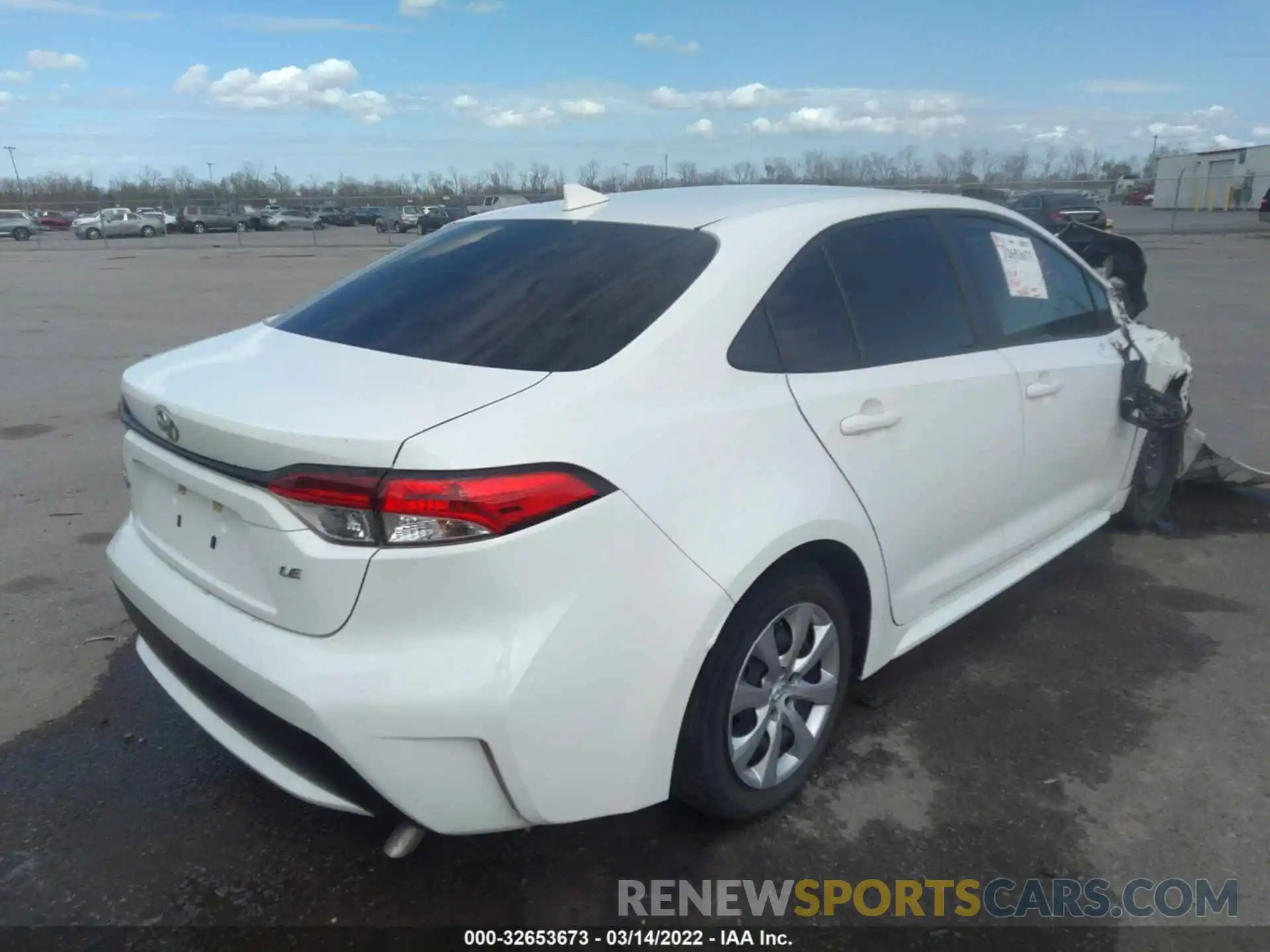 4 Photograph of a damaged car JTDEPRAE5LJ061746 TOYOTA COROLLA 2020