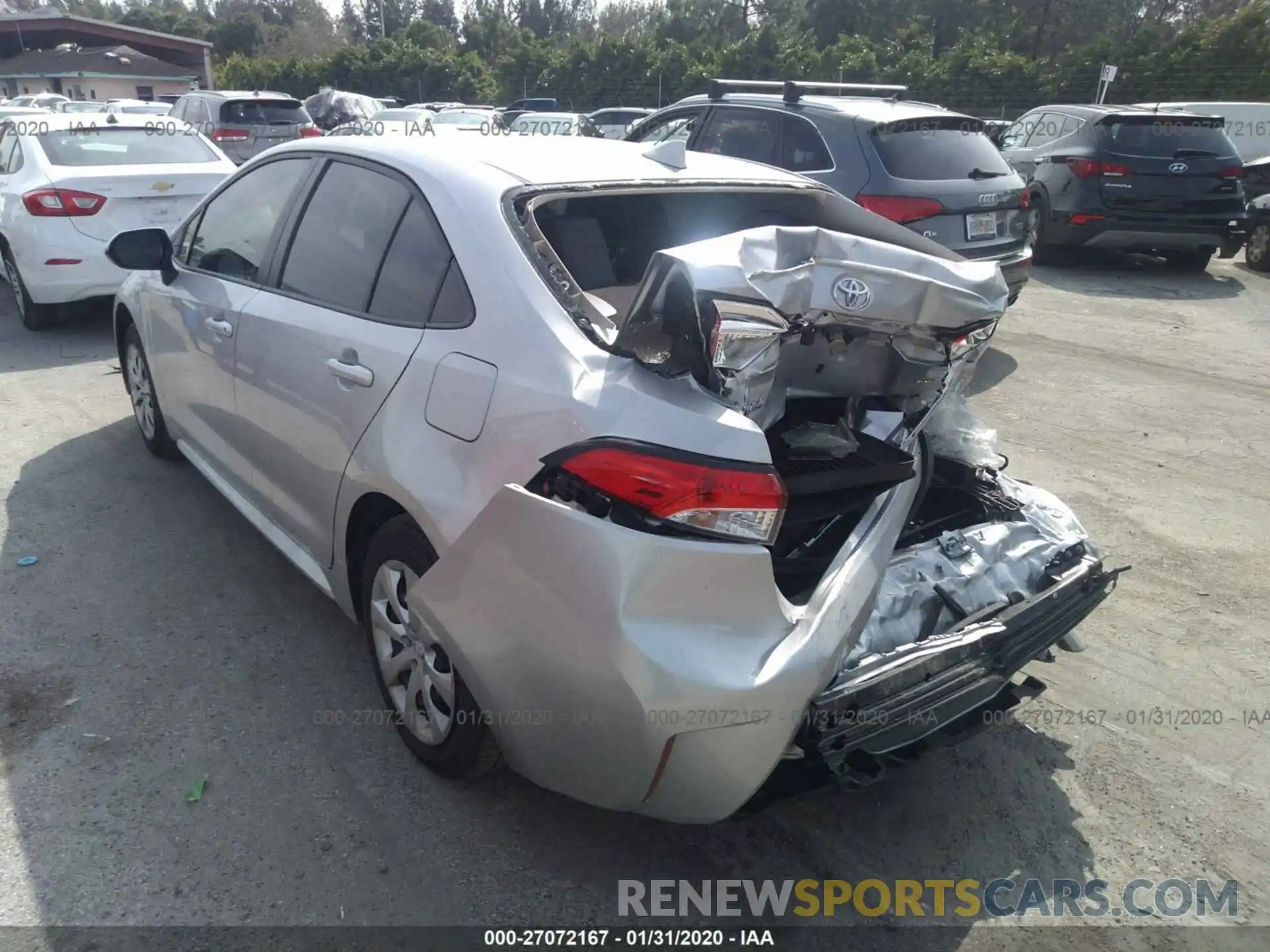 3 Photograph of a damaged car JTDEPRAE5LJ062427 TOYOTA COROLLA 2020