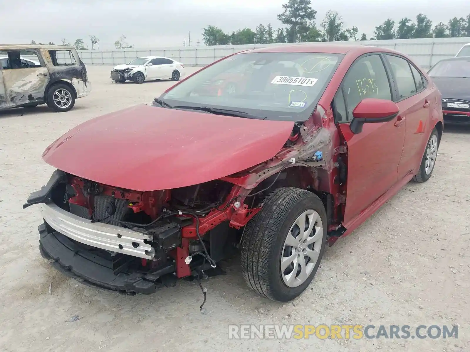 2 Photograph of a damaged car JTDEPRAE5LJ063013 TOYOTA COROLLA 2020