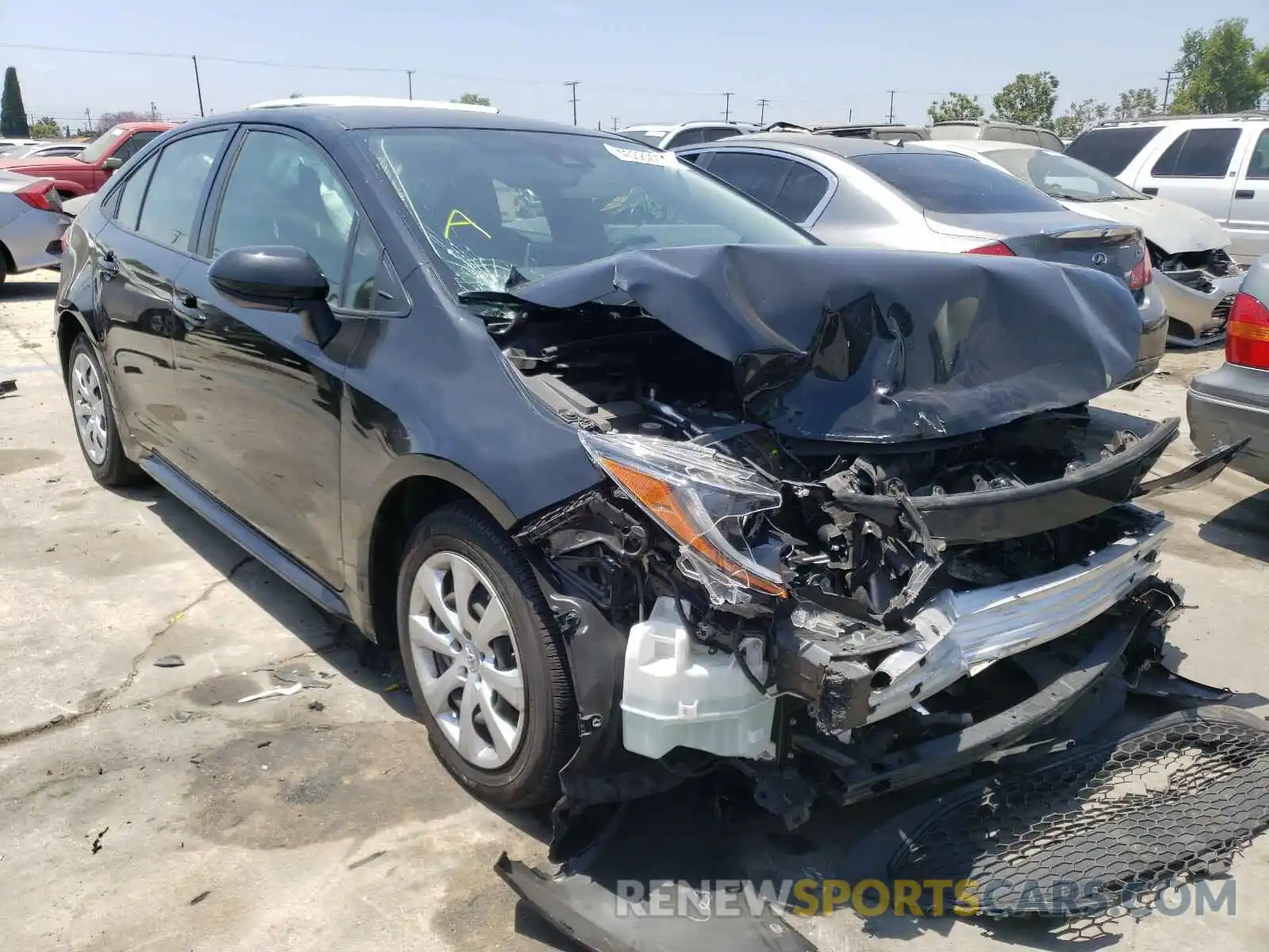 1 Photograph of a damaged car JTDEPRAE5LJ063528 TOYOTA COROLLA 2020