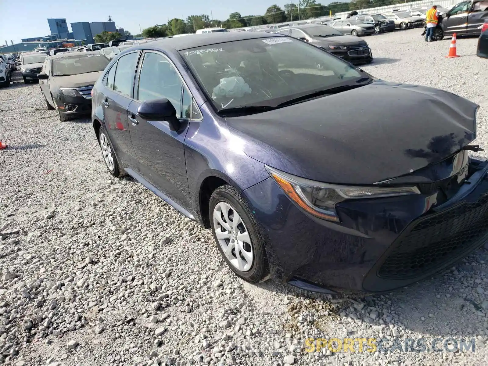 1 Photograph of a damaged car JTDEPRAE5LJ063576 TOYOTA COROLLA 2020