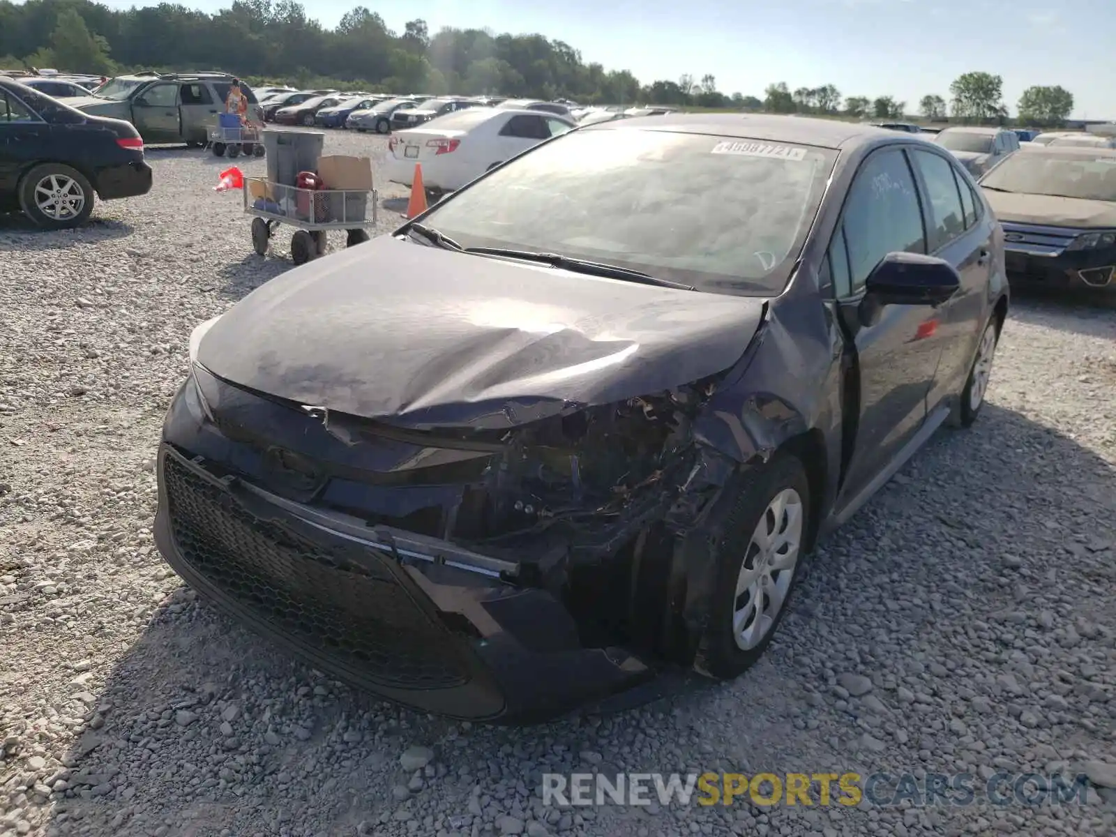 2 Photograph of a damaged car JTDEPRAE5LJ063576 TOYOTA COROLLA 2020