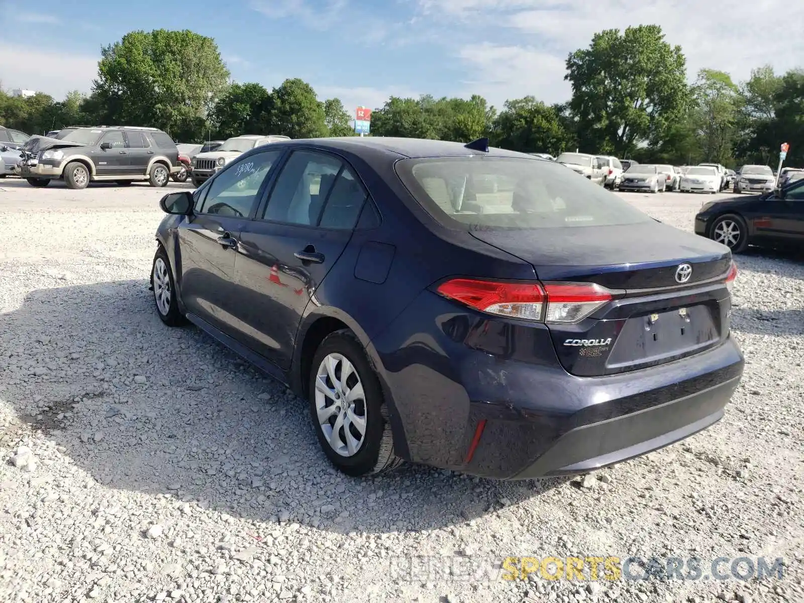 3 Photograph of a damaged car JTDEPRAE5LJ063576 TOYOTA COROLLA 2020