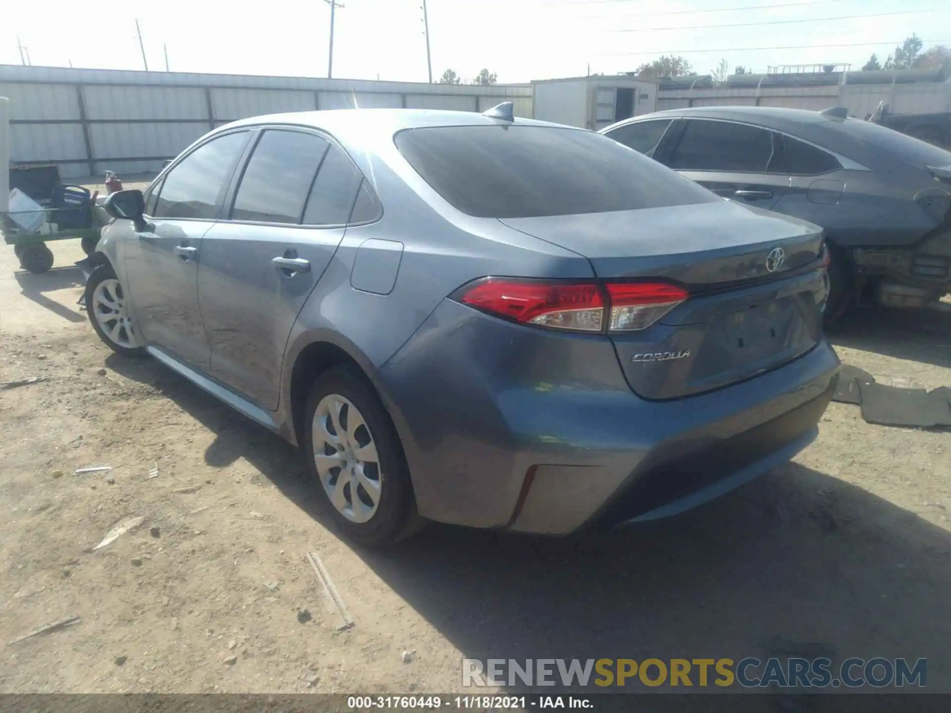 3 Photograph of a damaged car JTDEPRAE5LJ065117 TOYOTA COROLLA 2020