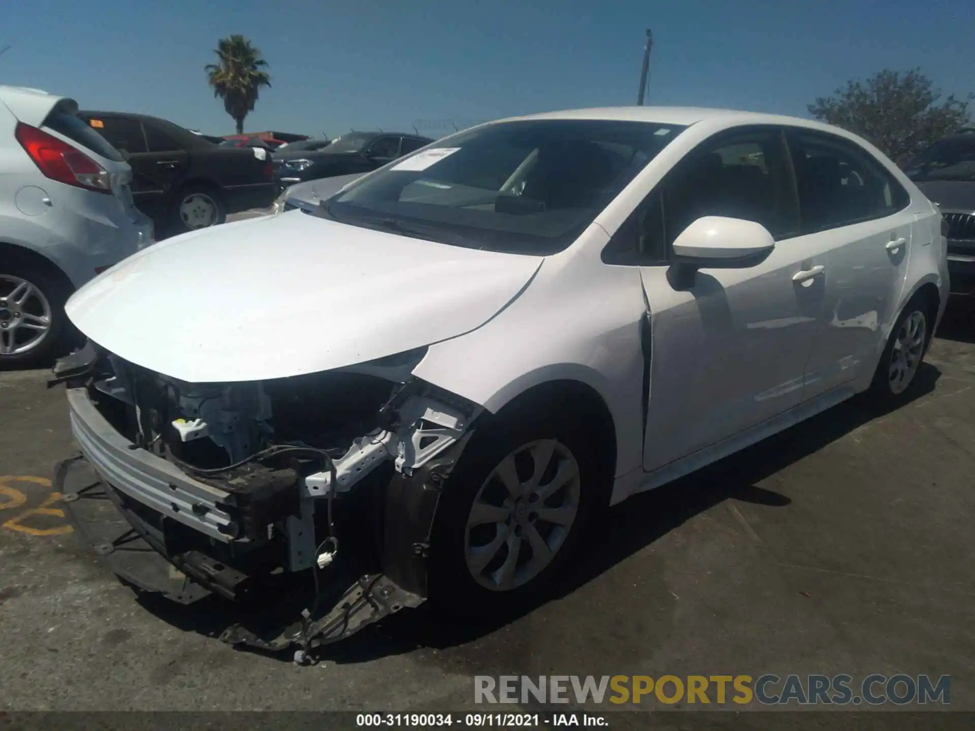 2 Photograph of a damaged car JTDEPRAE5LJ065411 TOYOTA COROLLA 2020