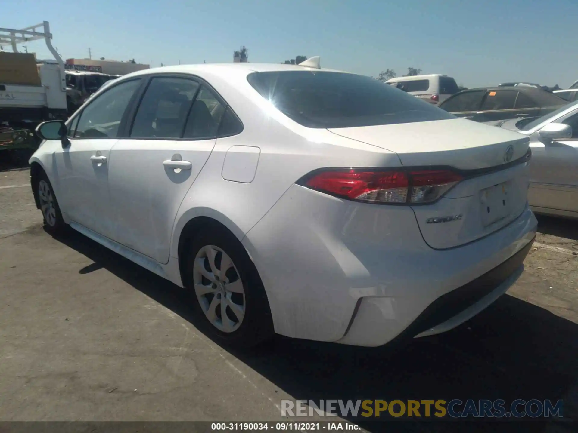 3 Photograph of a damaged car JTDEPRAE5LJ065411 TOYOTA COROLLA 2020