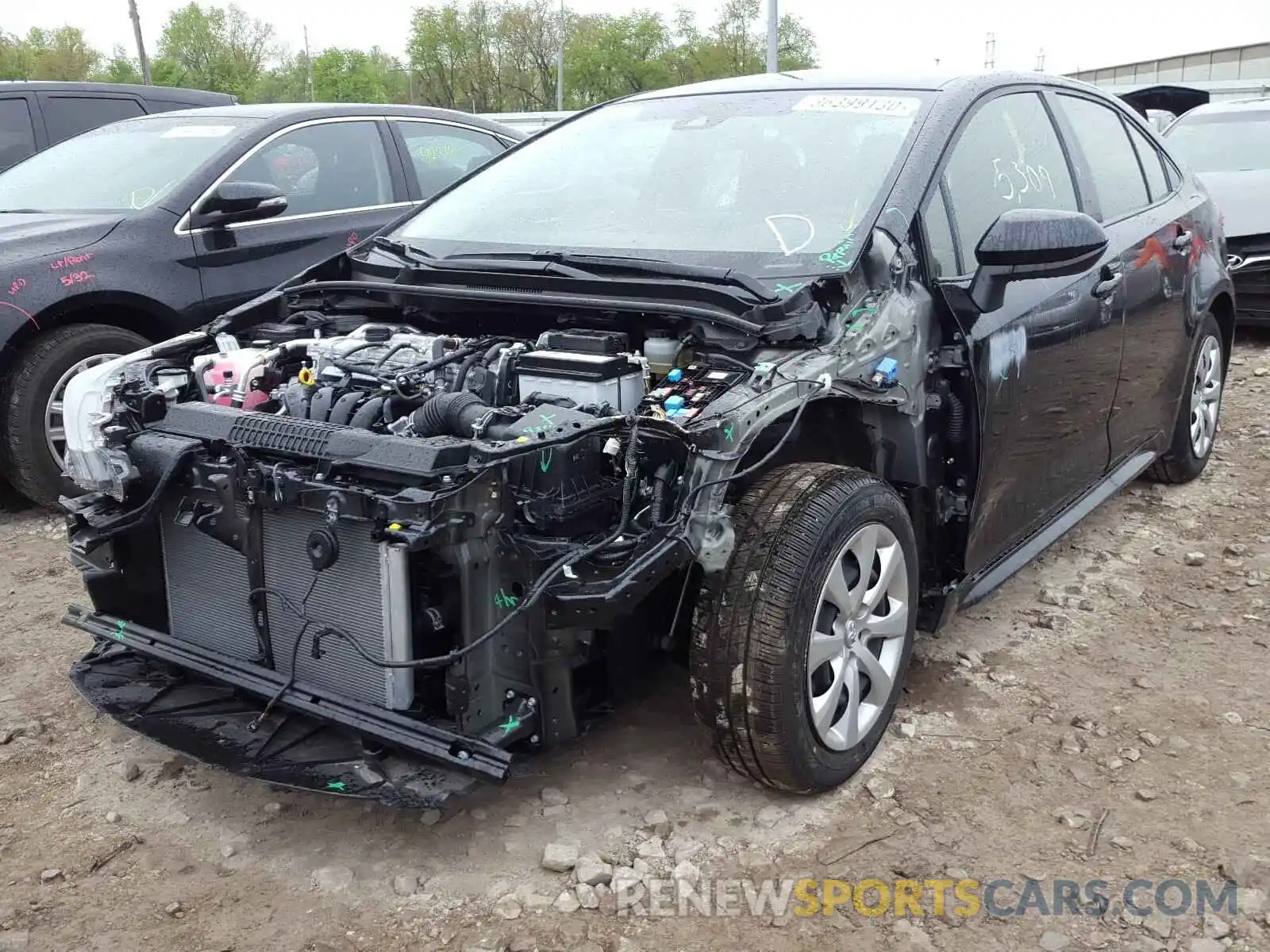 2 Photograph of a damaged car JTDEPRAE5LJ066042 TOYOTA COROLLA 2020