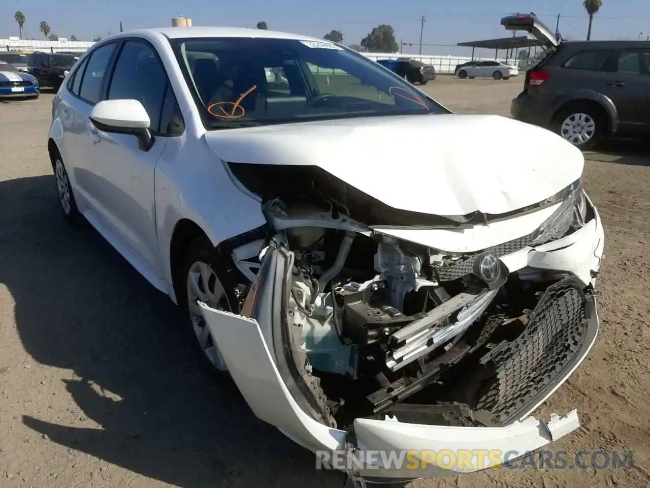 1 Photograph of a damaged car JTDEPRAE5LJ069281 TOYOTA COROLLA 2020