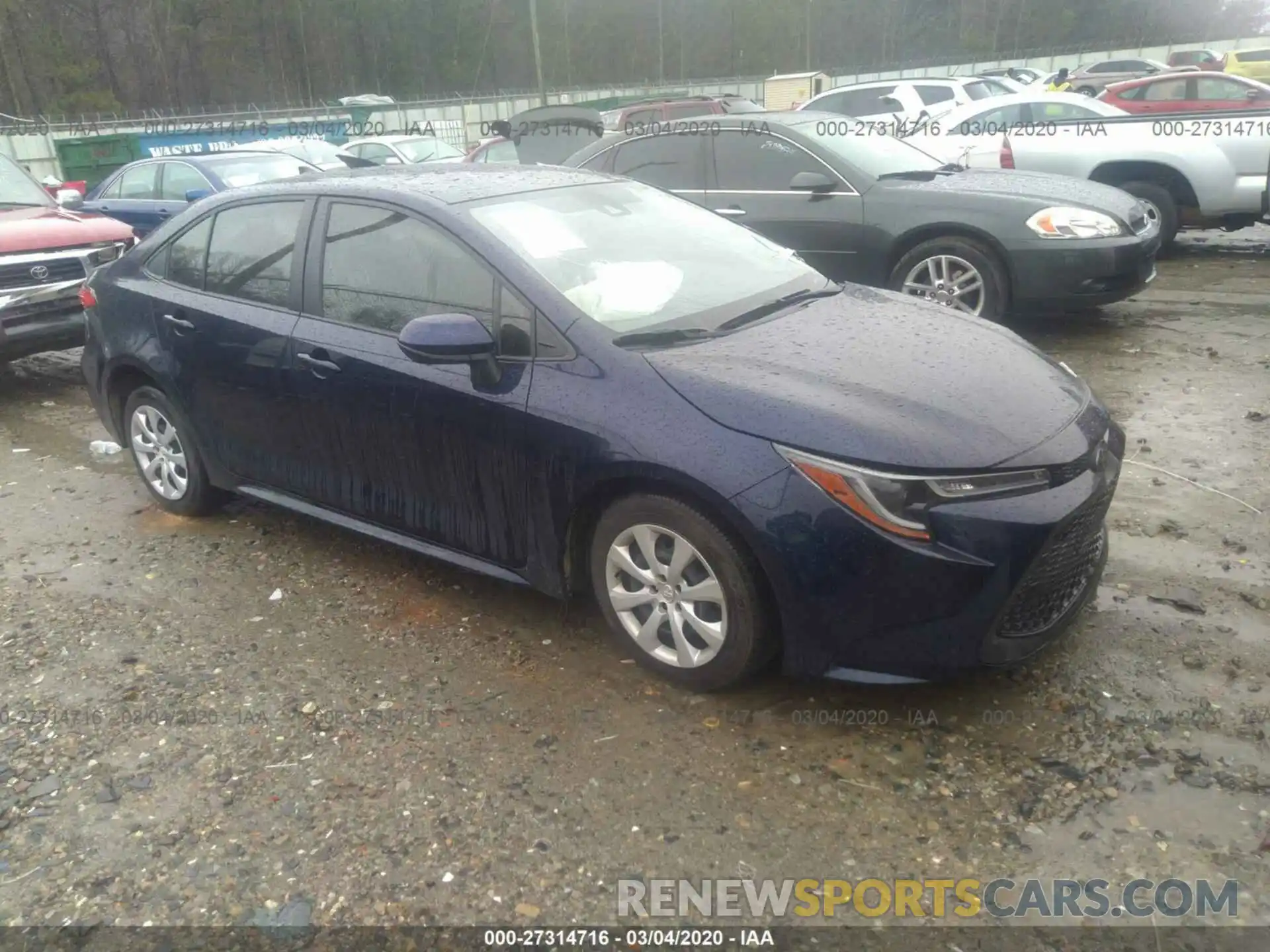 1 Photograph of a damaged car JTDEPRAE5LJ069362 TOYOTA COROLLA 2020