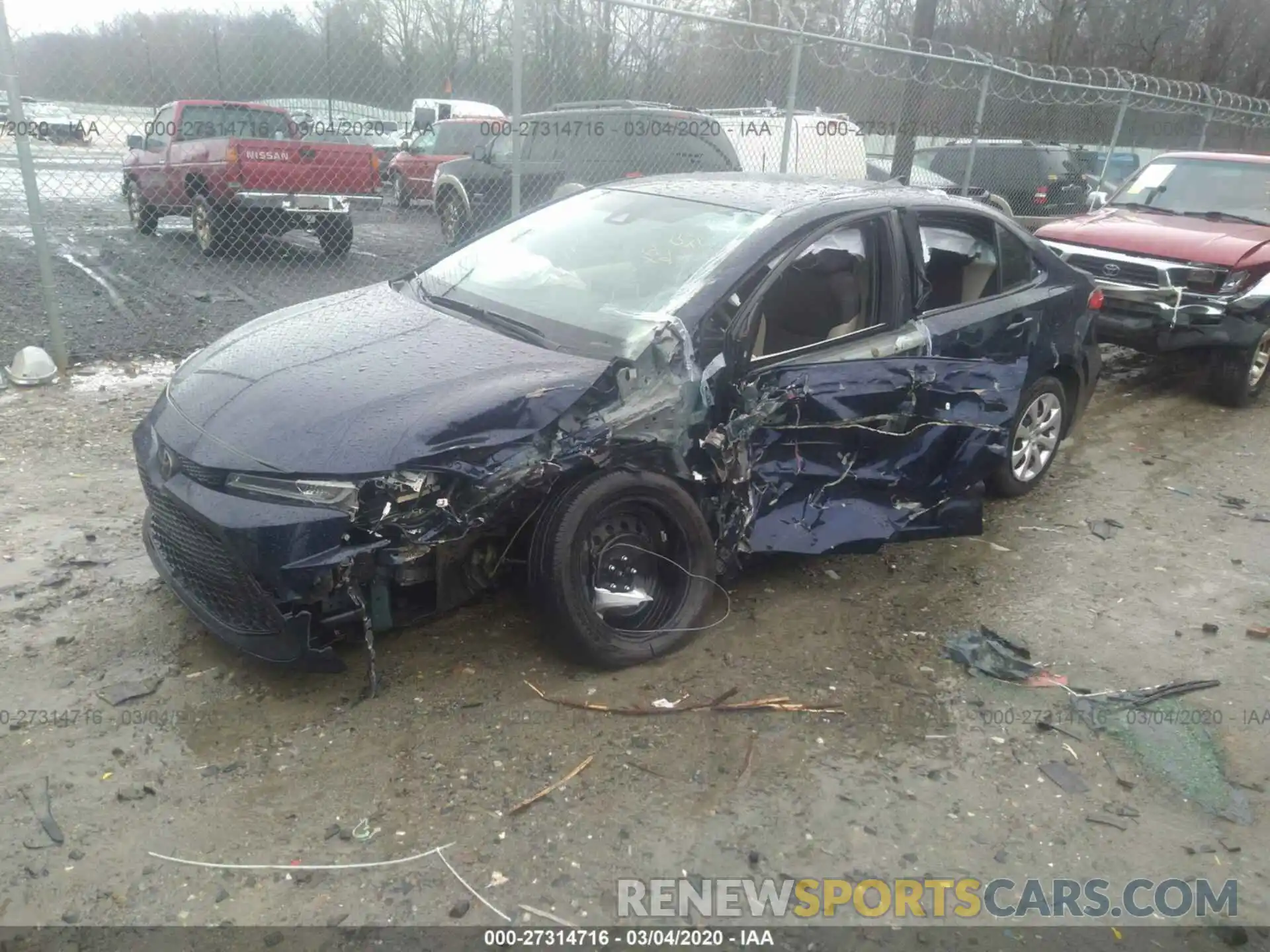 2 Photograph of a damaged car JTDEPRAE5LJ069362 TOYOTA COROLLA 2020