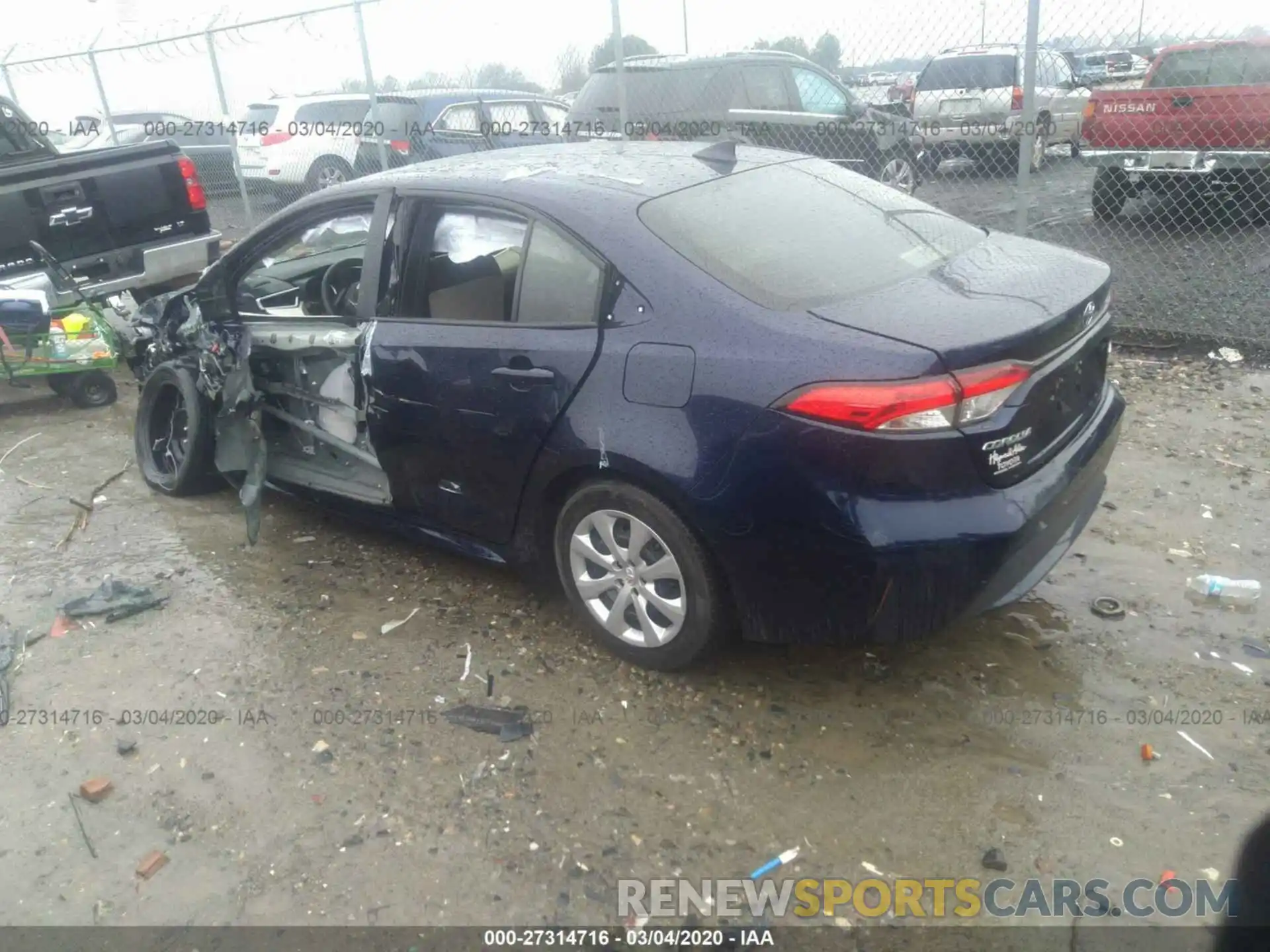 3 Photograph of a damaged car JTDEPRAE5LJ069362 TOYOTA COROLLA 2020