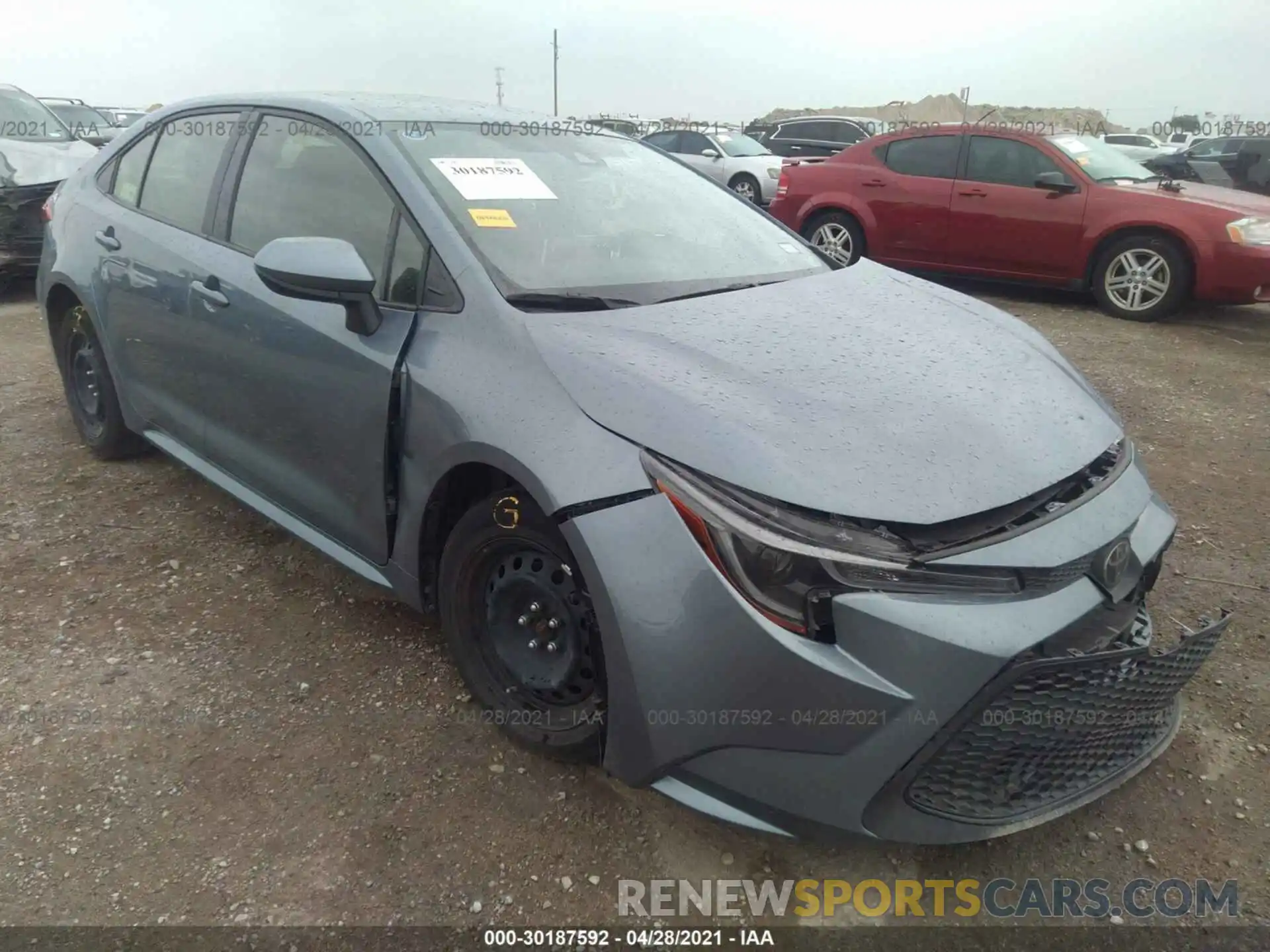 1 Photograph of a damaged car JTDEPRAE5LJ071287 TOYOTA COROLLA 2020