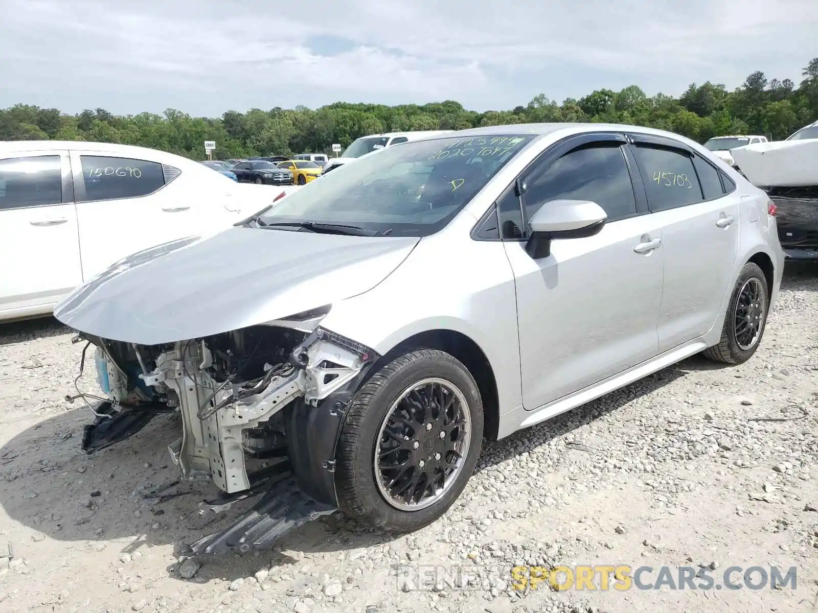 2 Photograph of a damaged car JTDEPRAE5LJ071368 TOYOTA COROLLA 2020