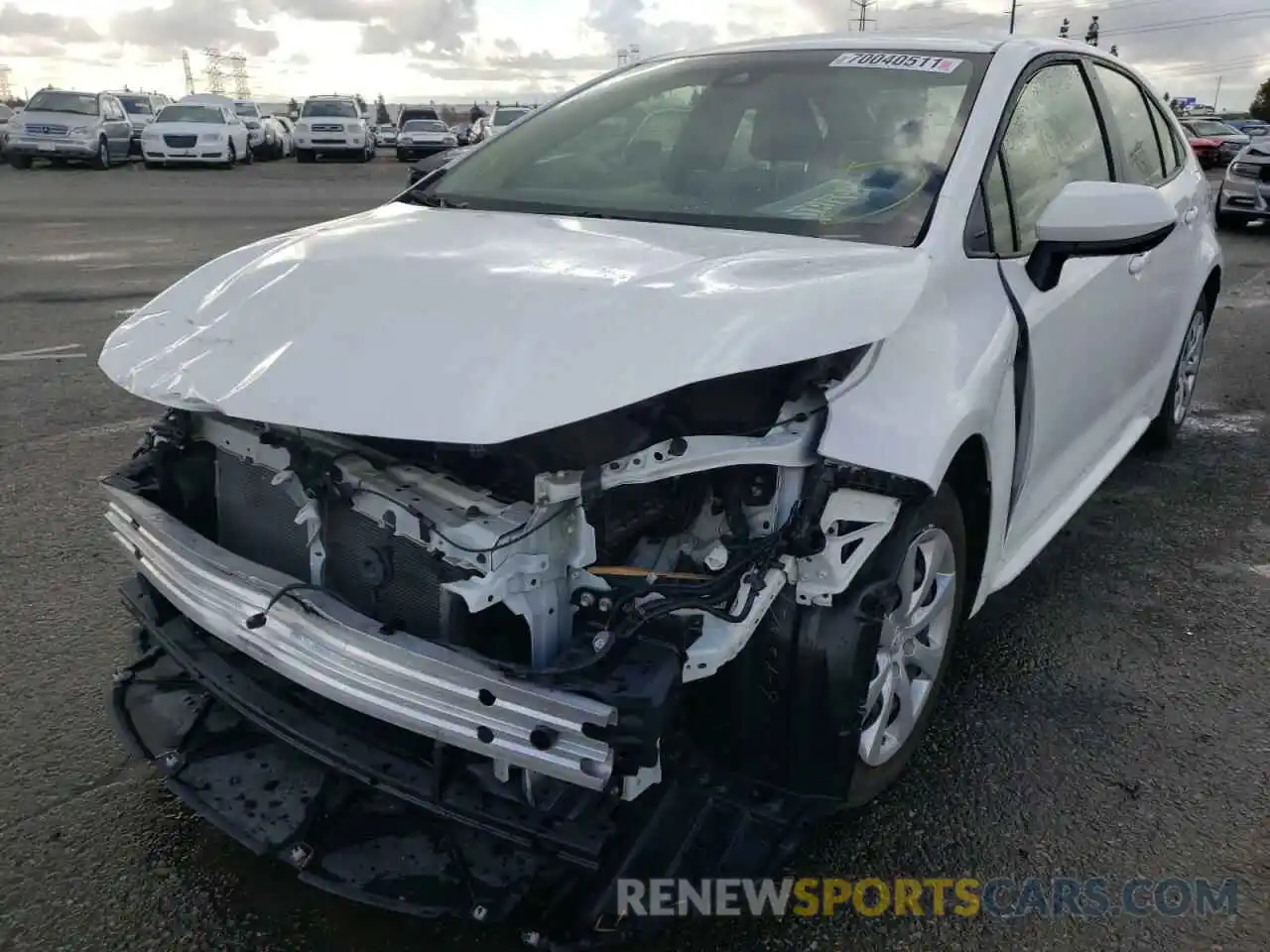 2 Photograph of a damaged car JTDEPRAE5LJ071502 TOYOTA COROLLA 2020