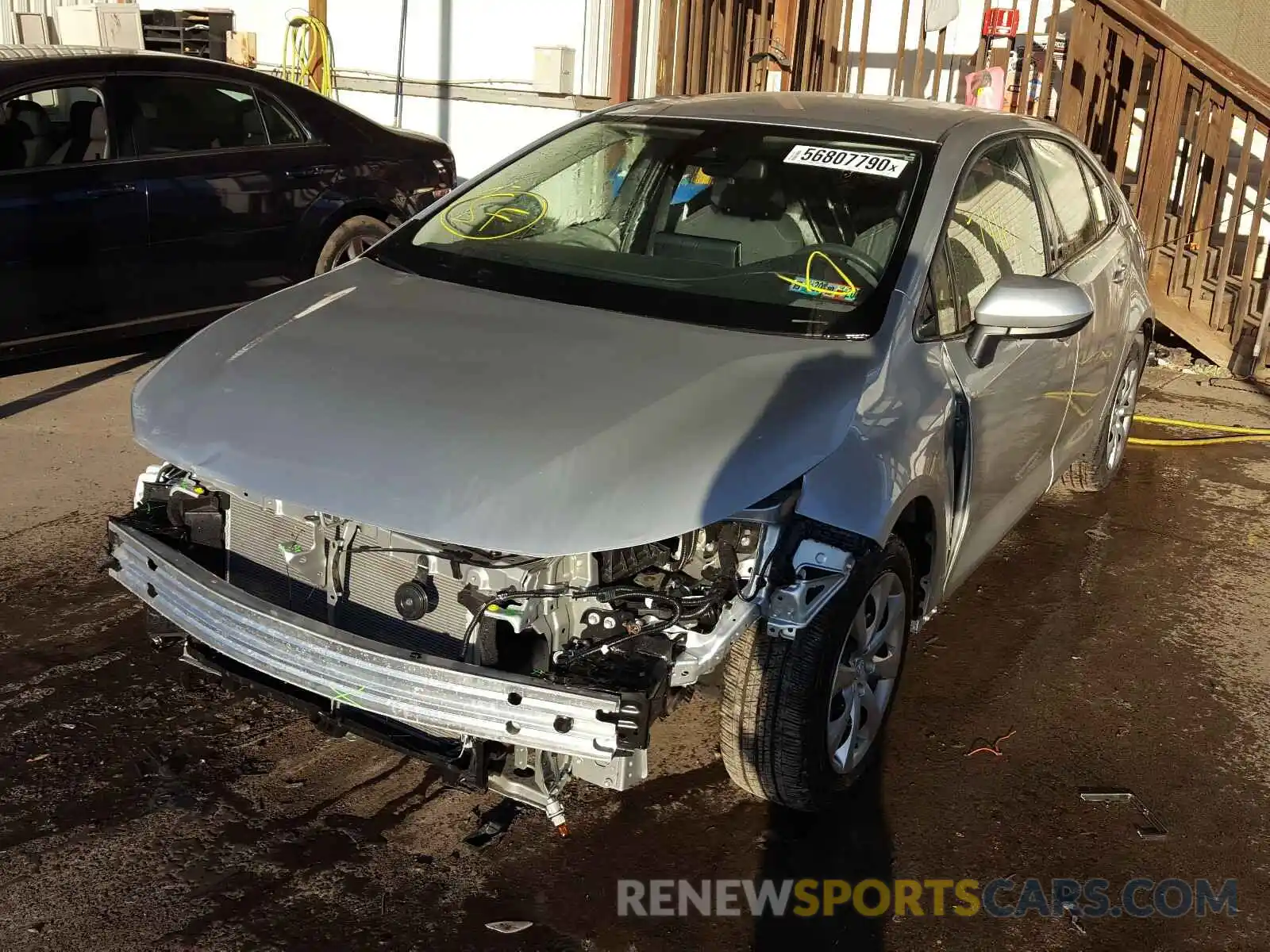 2 Photograph of a damaged car JTDEPRAE5LJ071967 TOYOTA COROLLA 2020