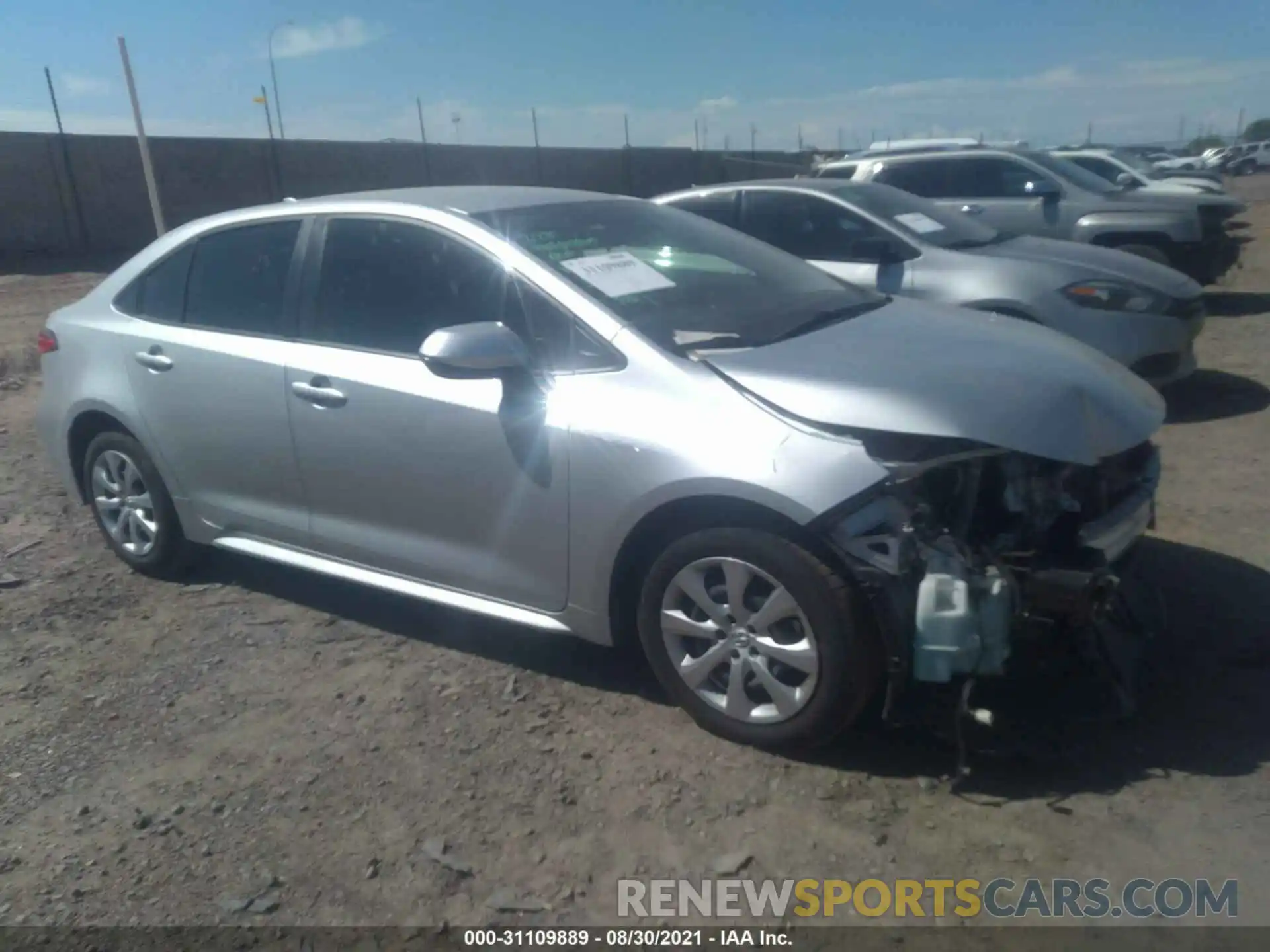 1 Photograph of a damaged car JTDEPRAE5LJ072813 TOYOTA COROLLA 2020