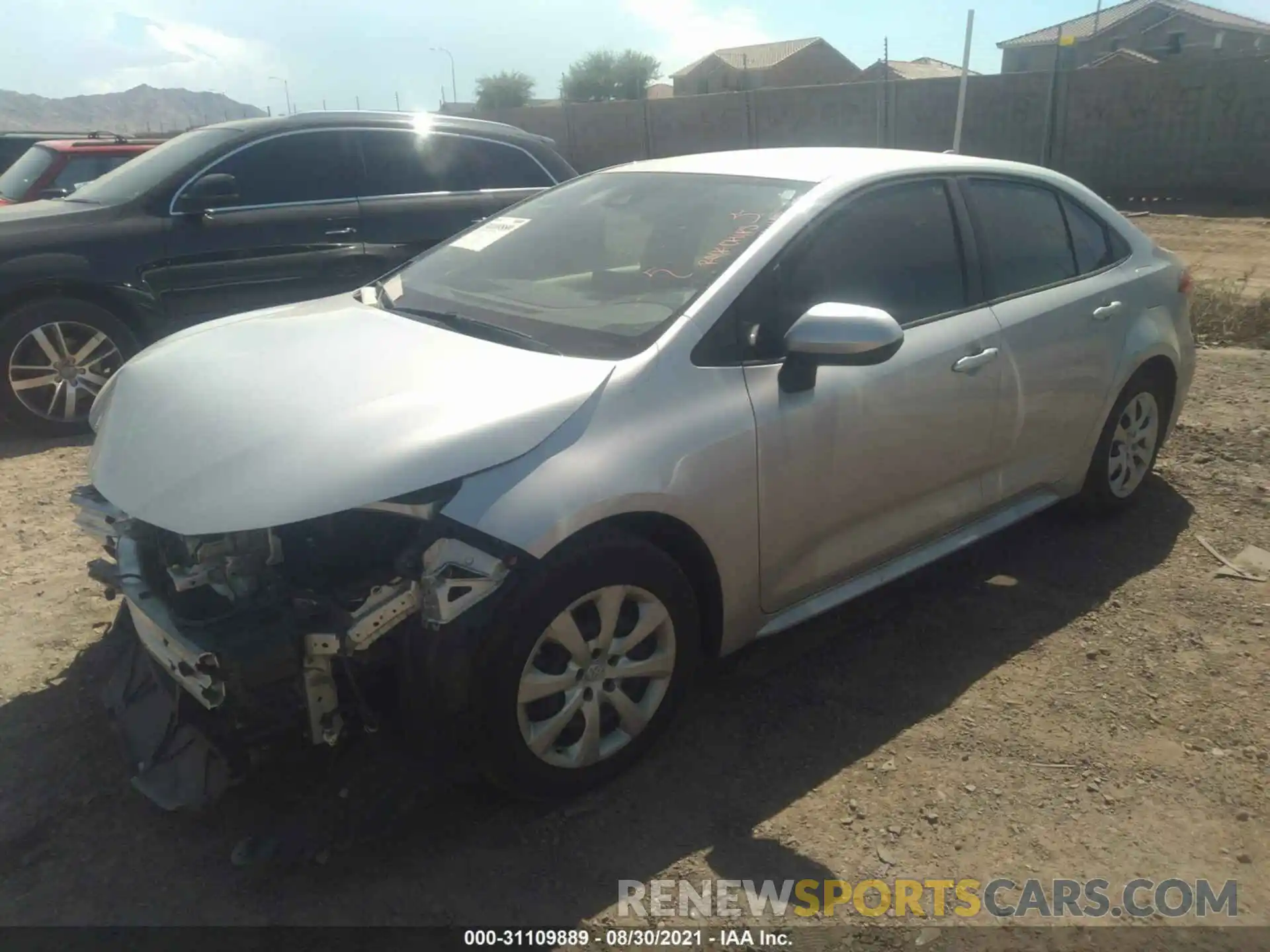 2 Photograph of a damaged car JTDEPRAE5LJ072813 TOYOTA COROLLA 2020