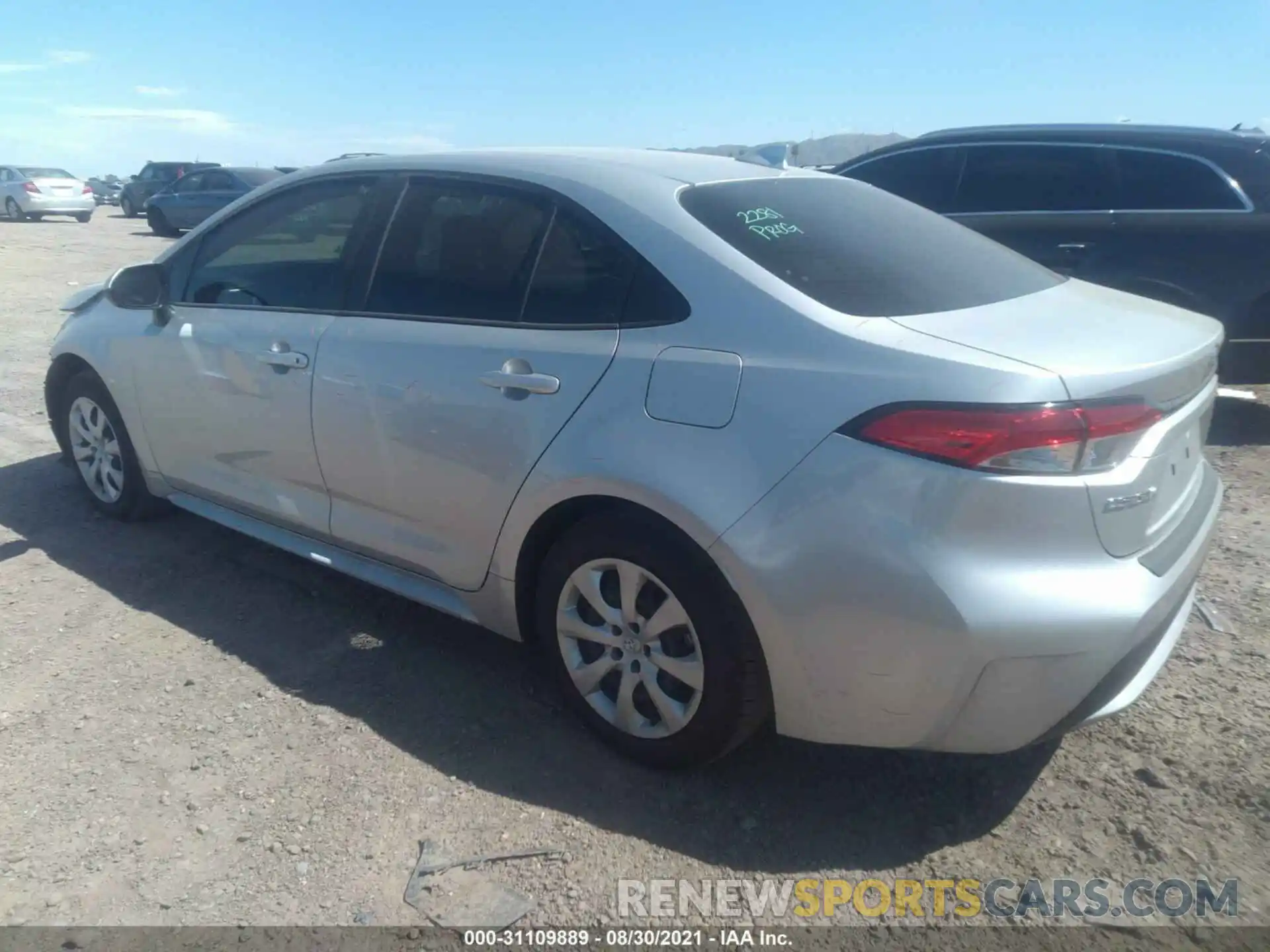 3 Photograph of a damaged car JTDEPRAE5LJ072813 TOYOTA COROLLA 2020