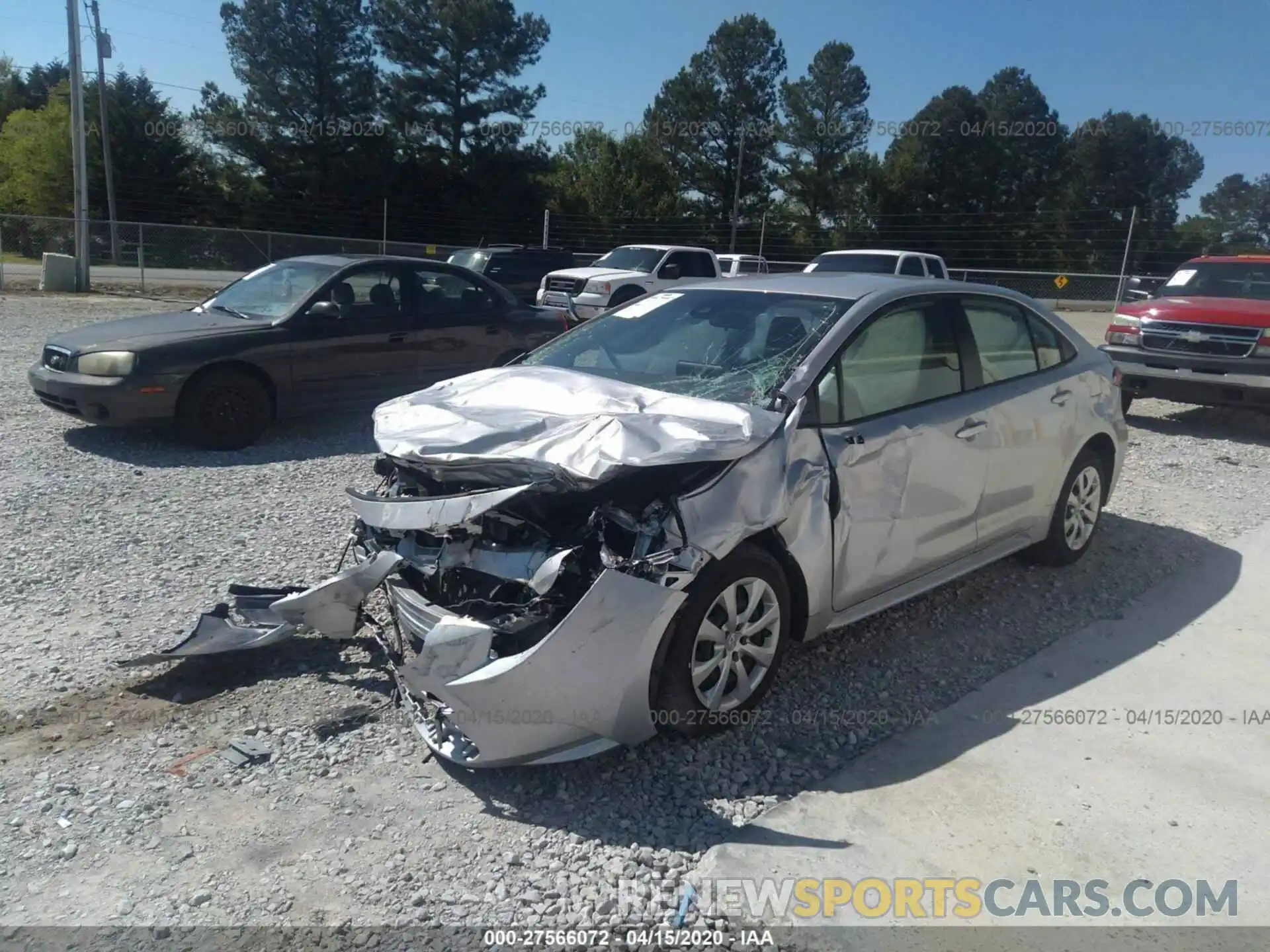 2 Photograph of a damaged car JTDEPRAE5LJ074903 TOYOTA COROLLA 2020