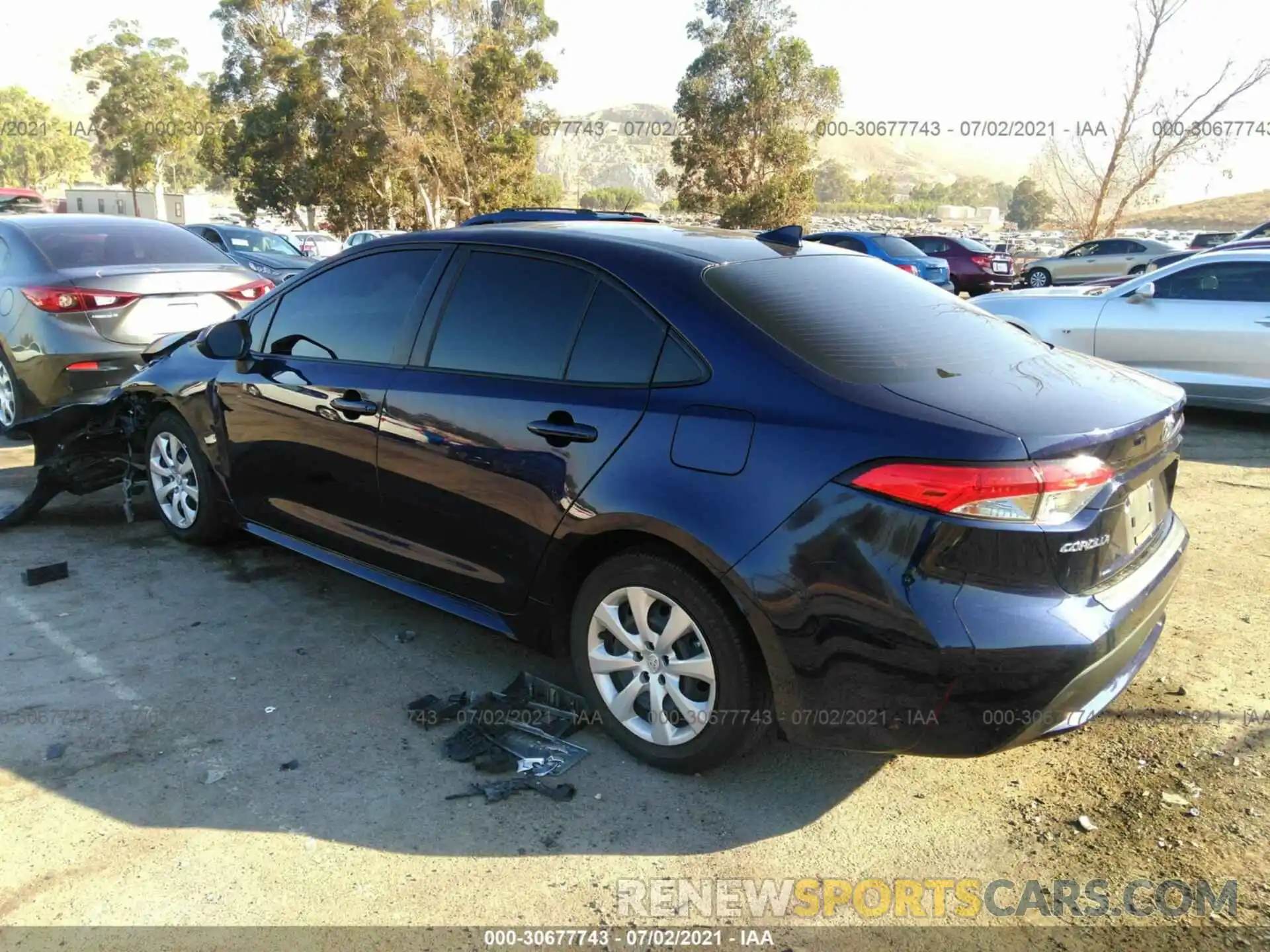 3 Photograph of a damaged car JTDEPRAE5LJ074934 TOYOTA COROLLA 2020