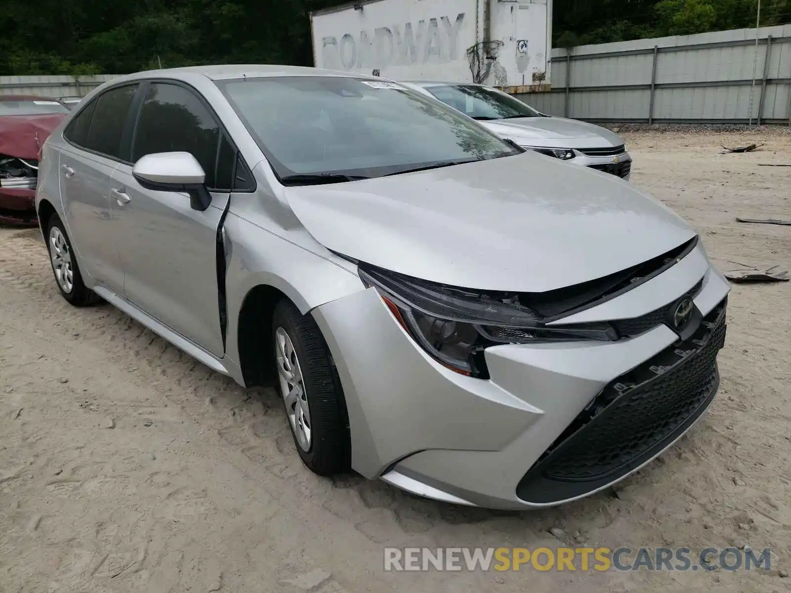 1 Photograph of a damaged car JTDEPRAE5LJ076621 TOYOTA COROLLA 2020