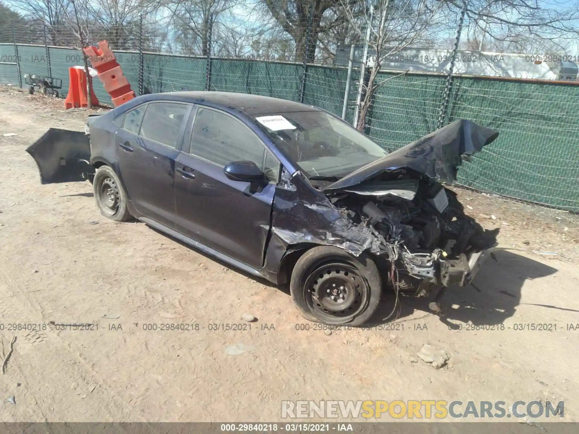 1 Photograph of a damaged car JTDEPRAE5LJ076635 TOYOTA COROLLA 2020