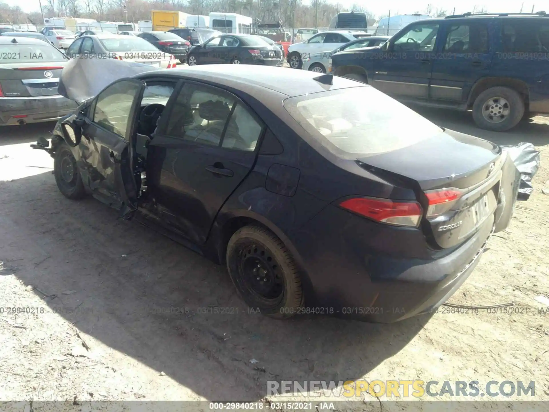 3 Photograph of a damaged car JTDEPRAE5LJ076635 TOYOTA COROLLA 2020